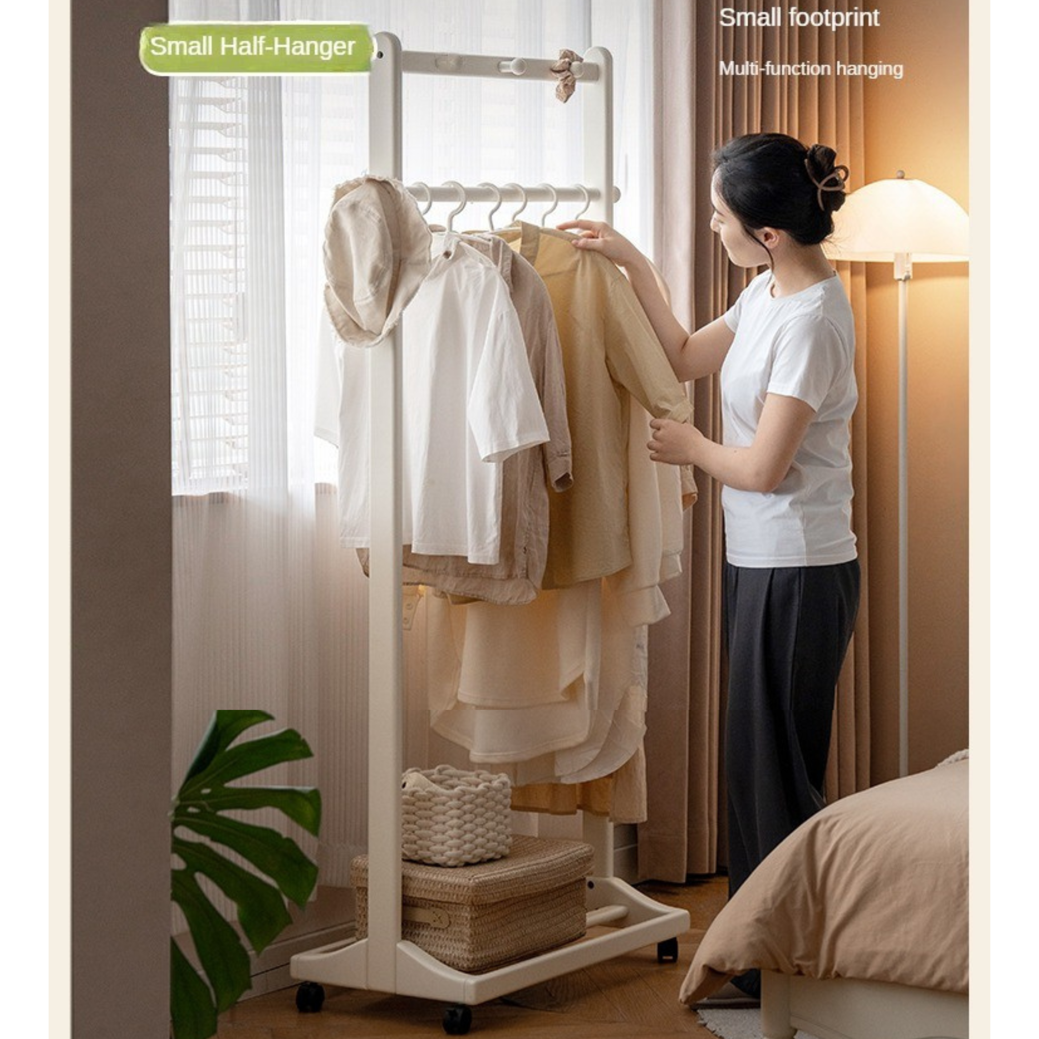 Birch Solid Wood White Cream Style Hanger