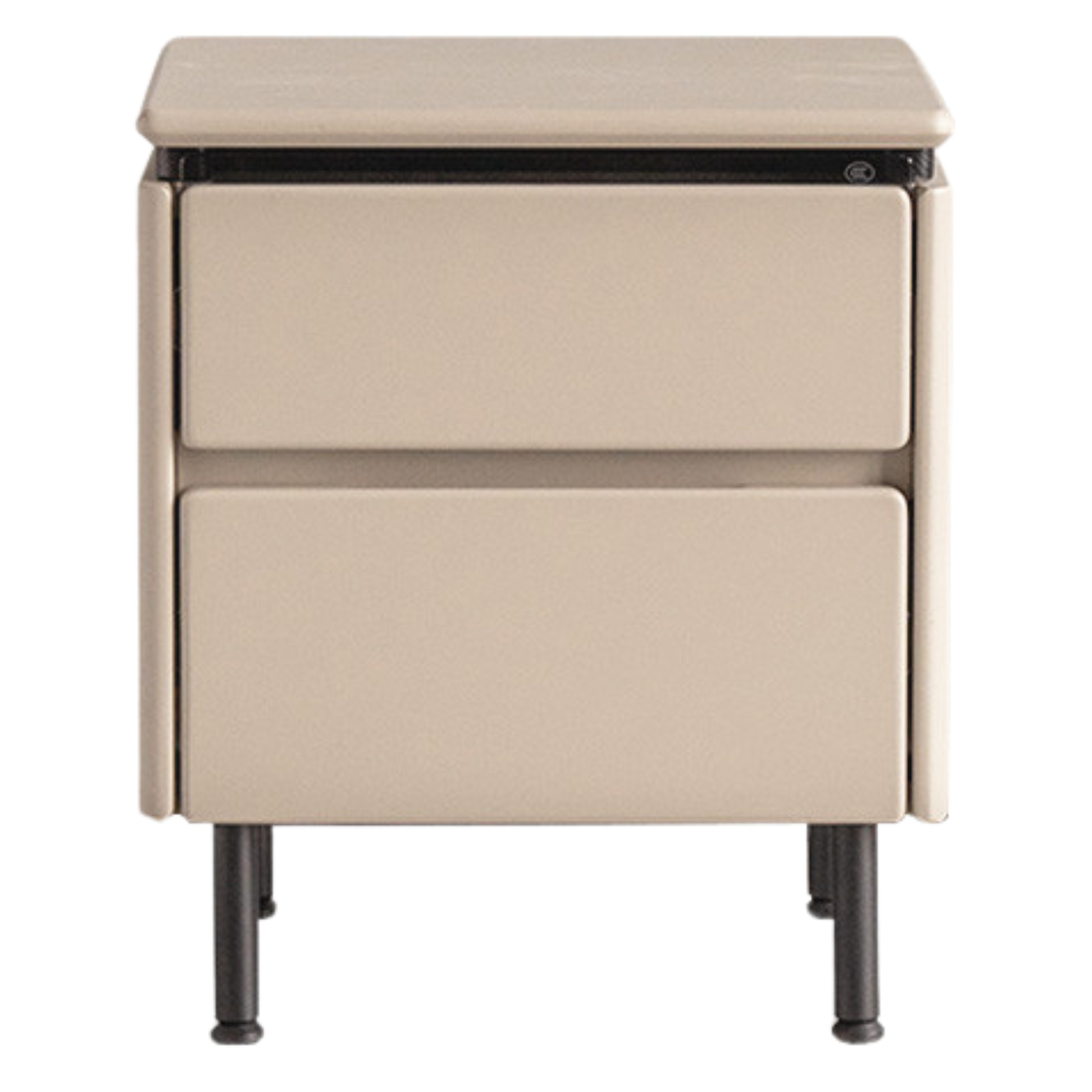 Poplar Solid Wood Gray Light Luxury Nightstand