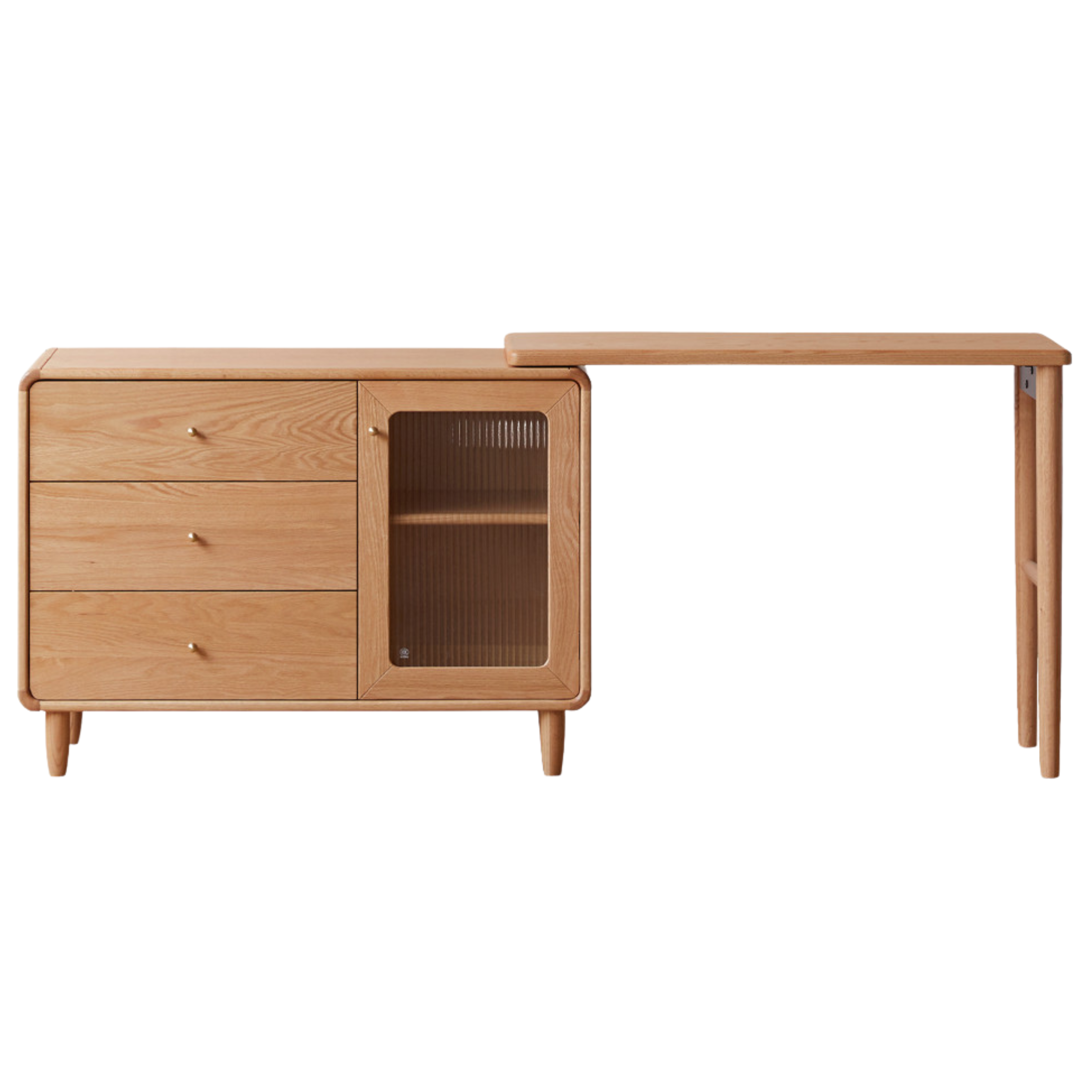 Oak Solid Wood Retractable Dressing Table