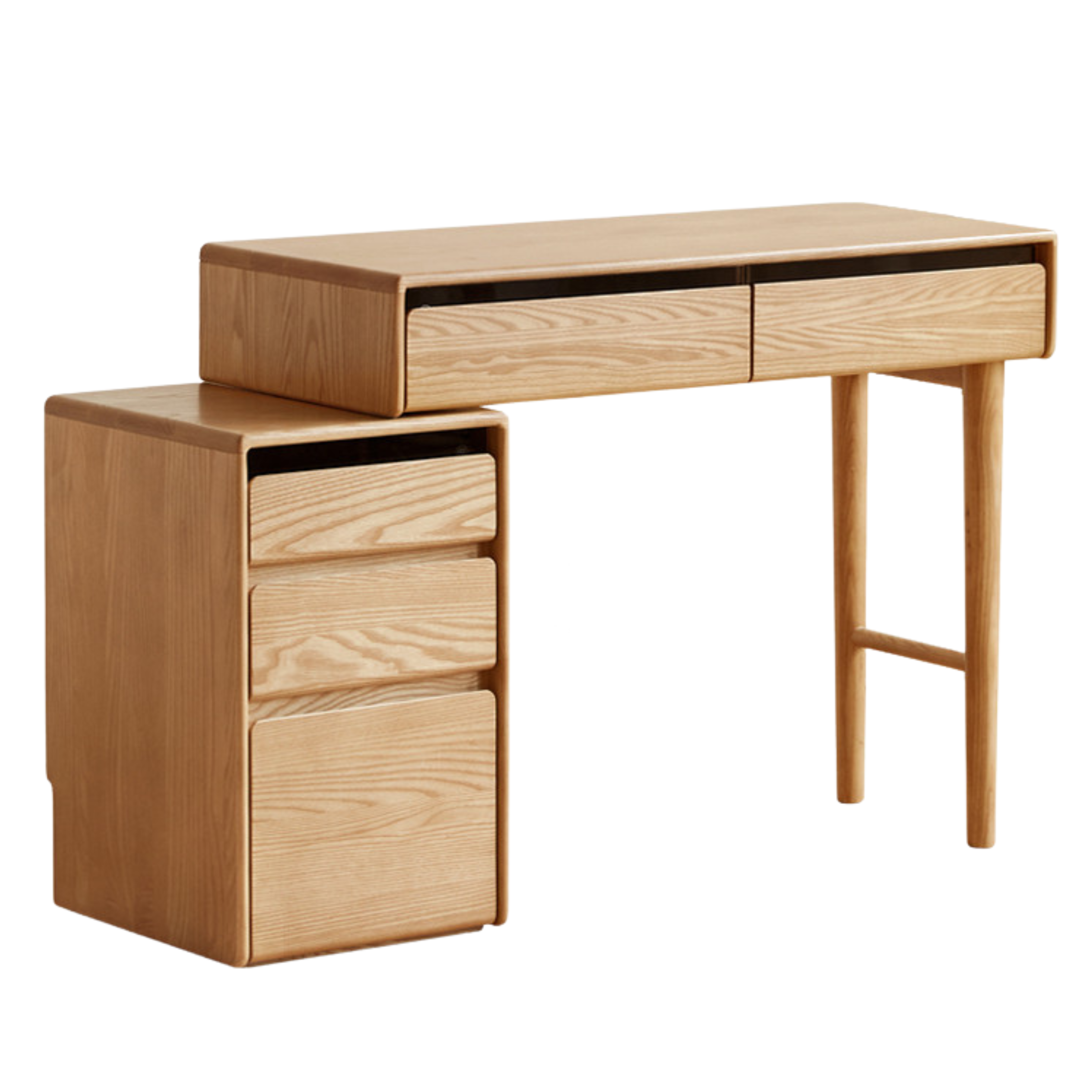 Black Walnut, Oak, Ash, Sandalwood Solid Wood Retractable Dressing Table.