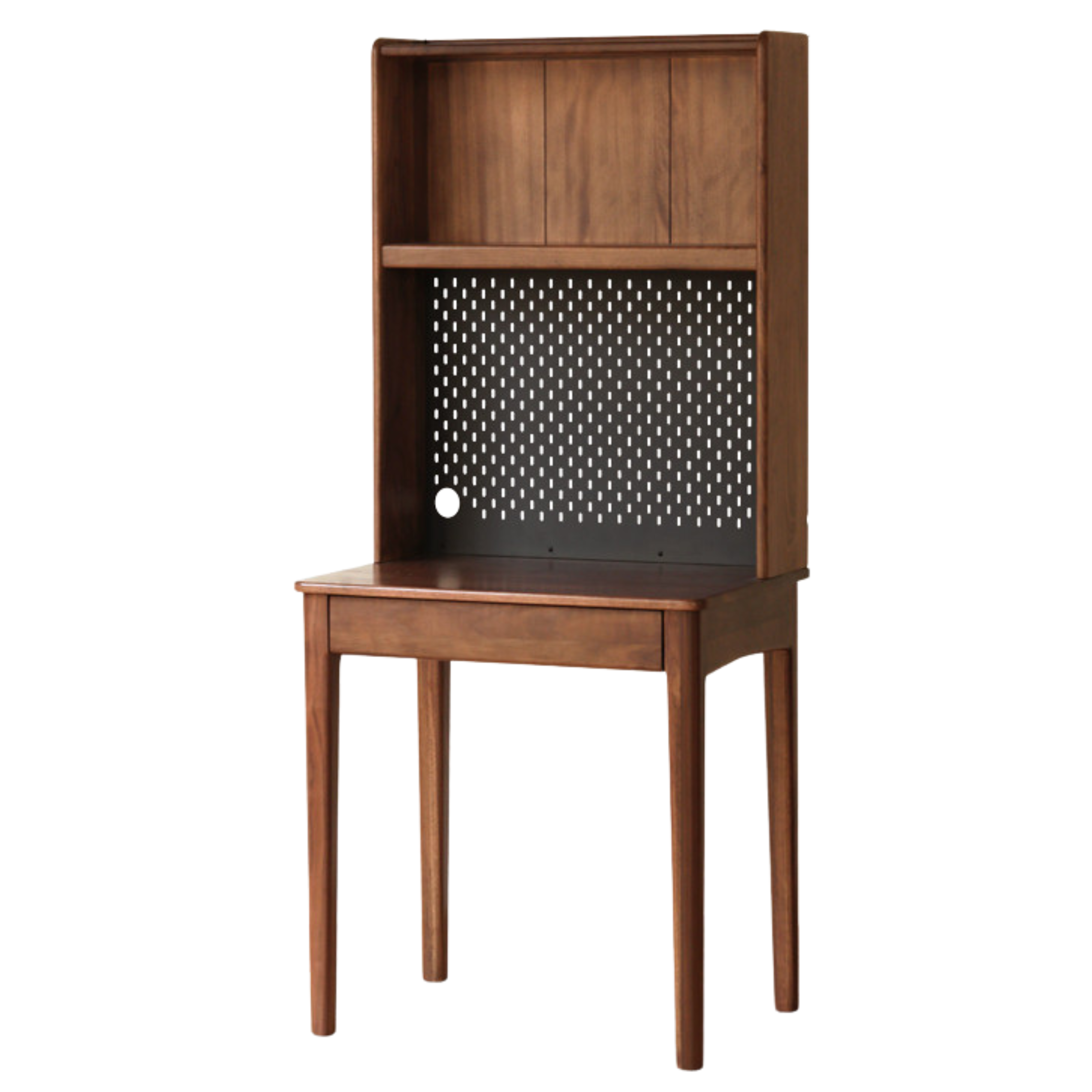 Black Walnut Solid Wood Desk Bookshelf
