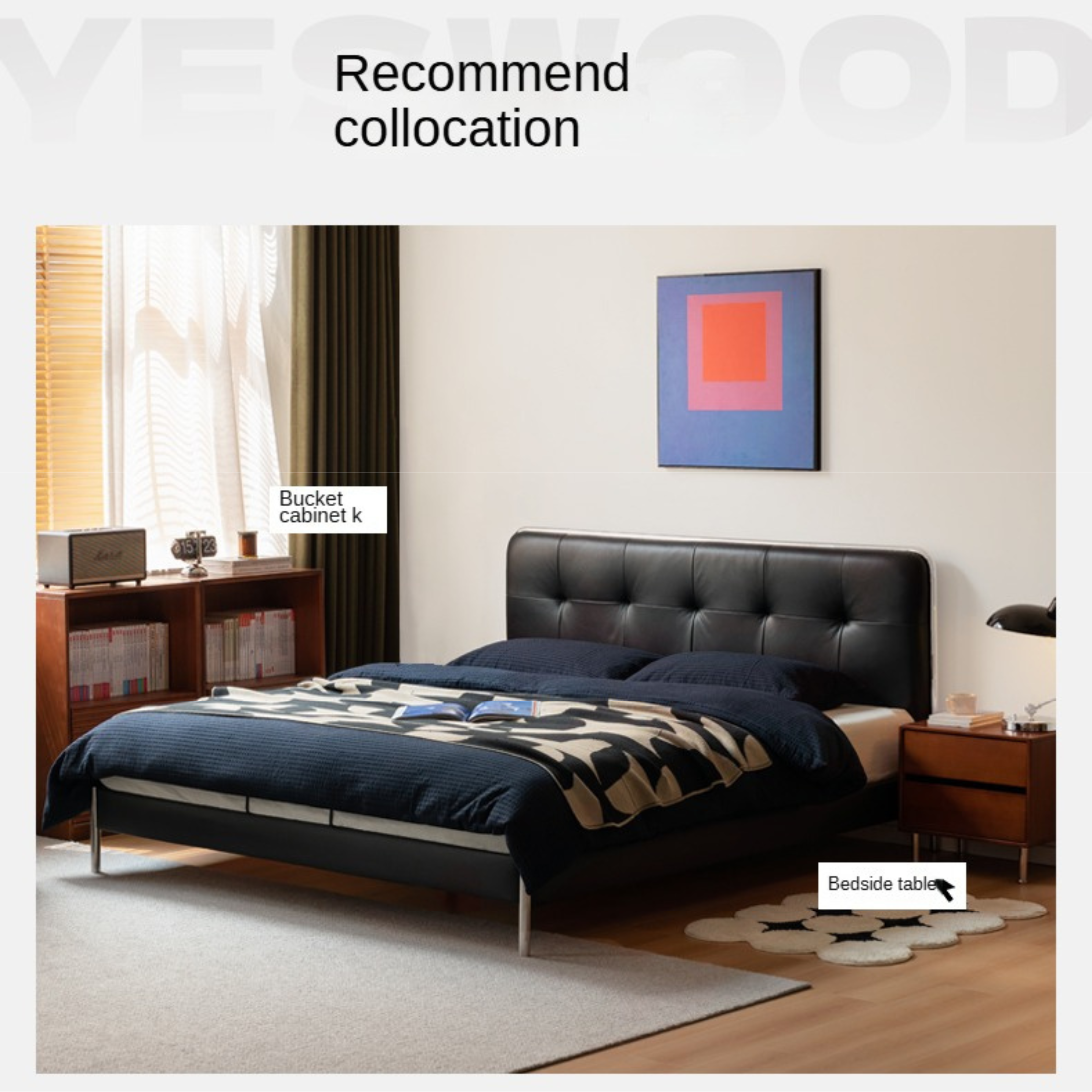 Genuine Leather High End Soft Bed