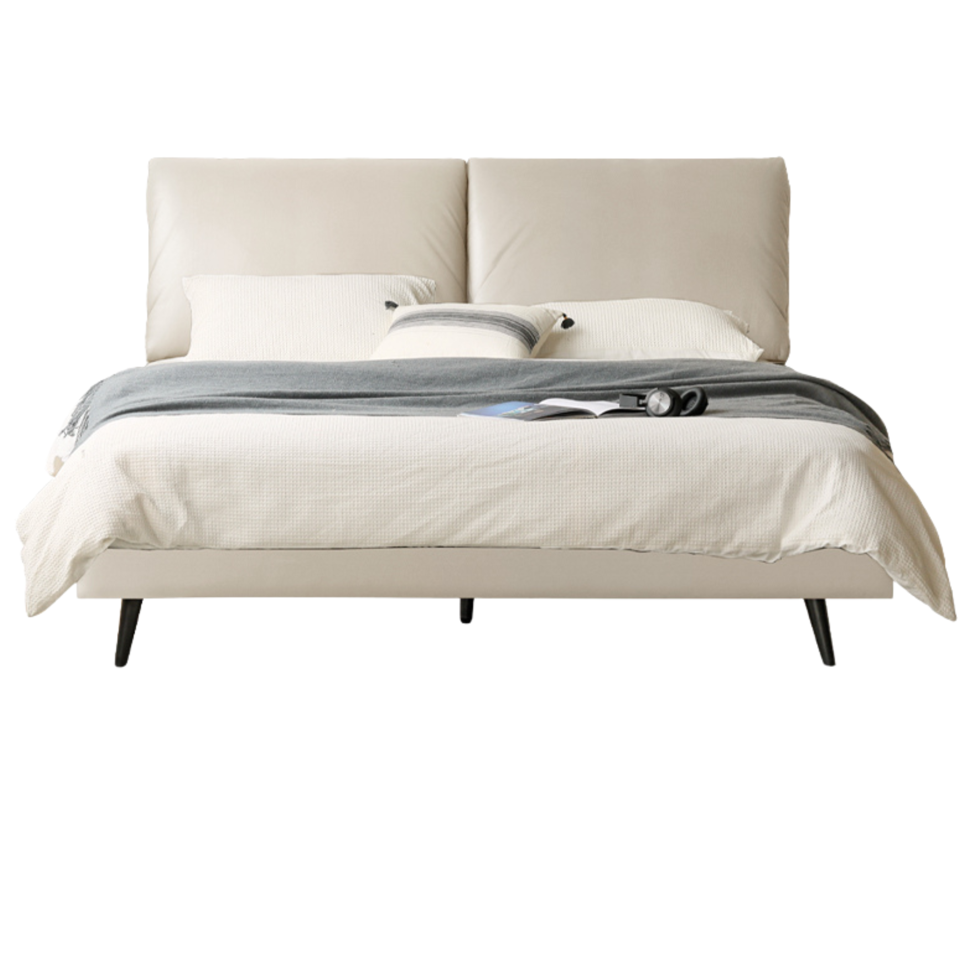 Technological fabric Bed,Genuine Leather Bed