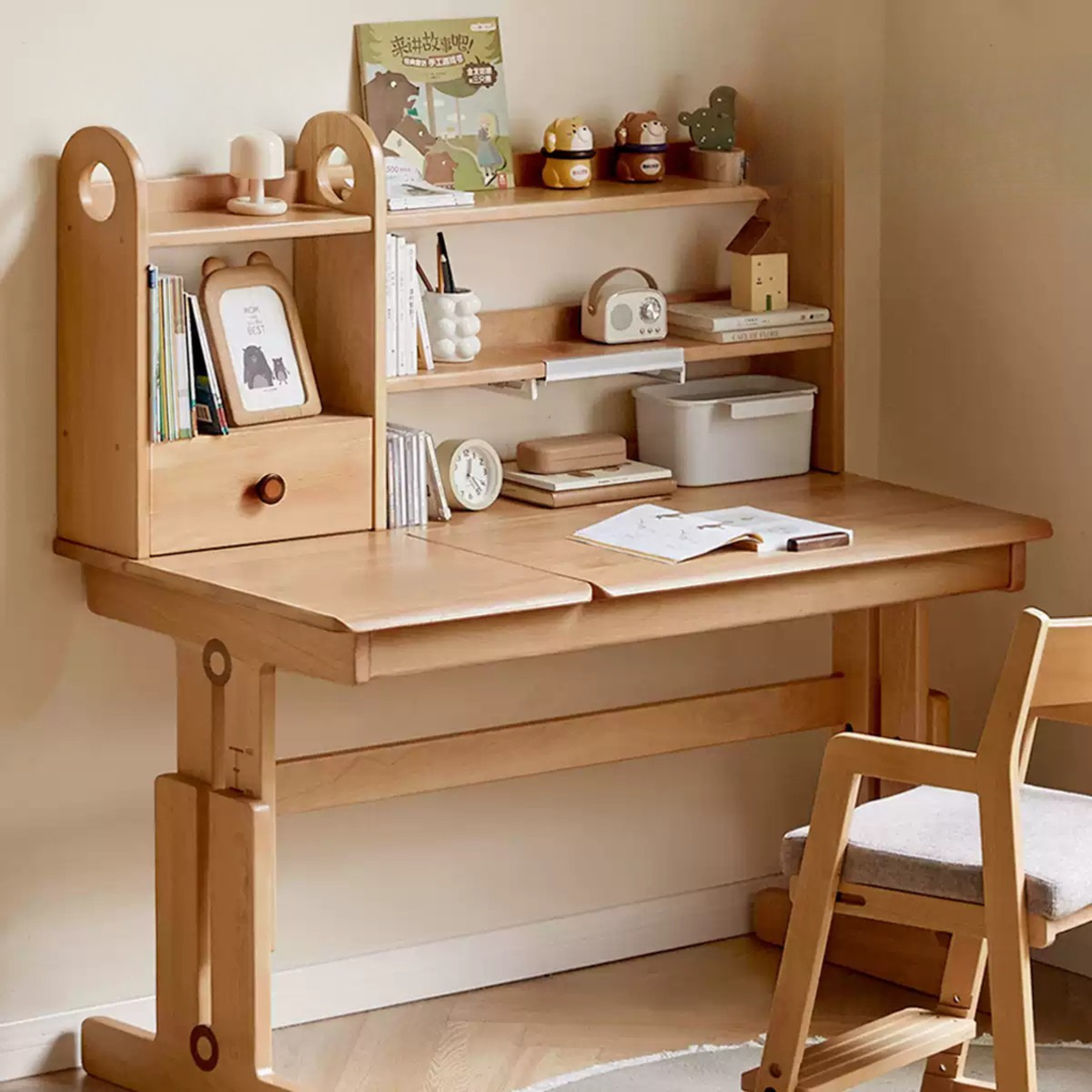Beech Solid Wood Children's Study Table