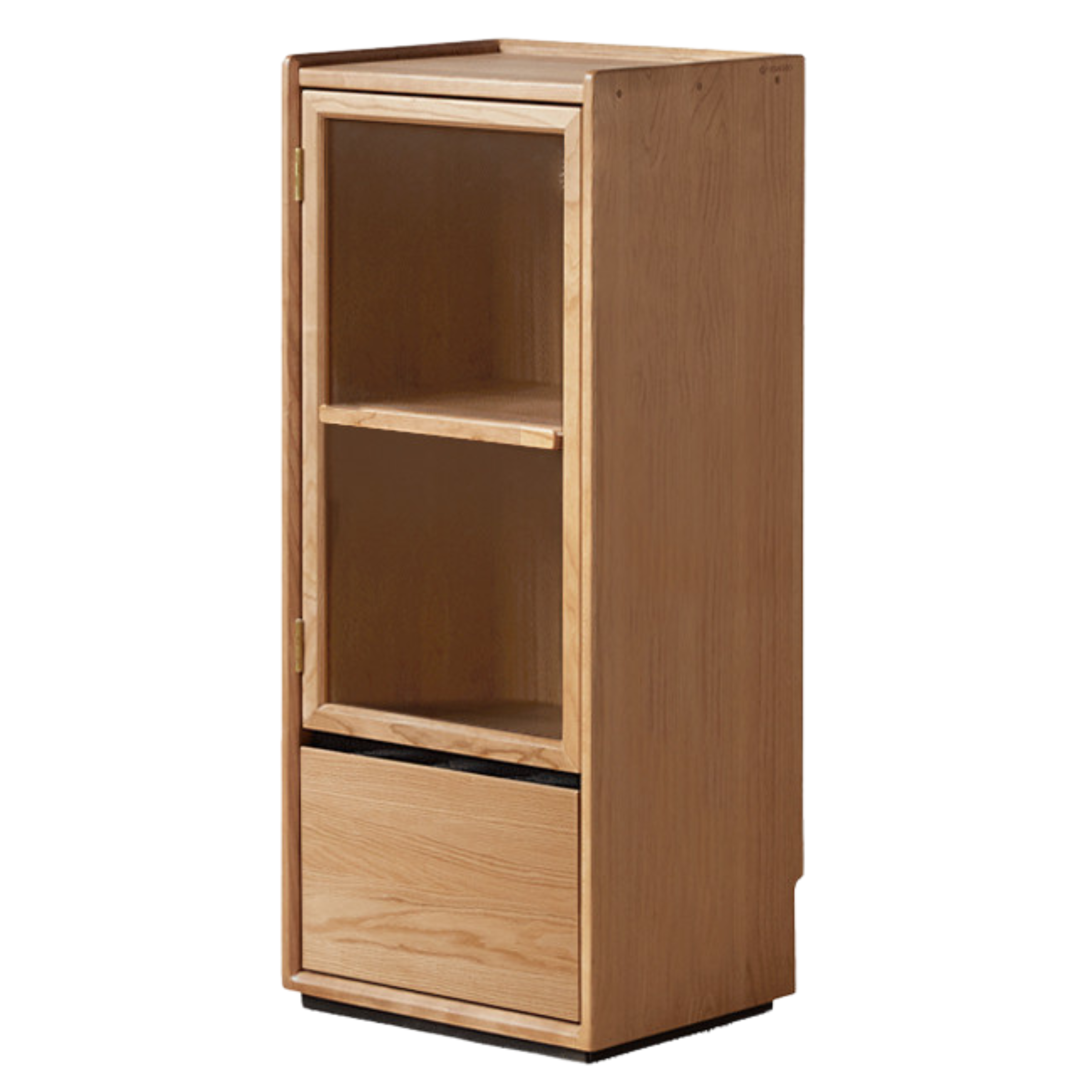 Cherry, Solid Rubberwood, Black Walnut, Teak Solid Wood Display Side Cabinet Modern.