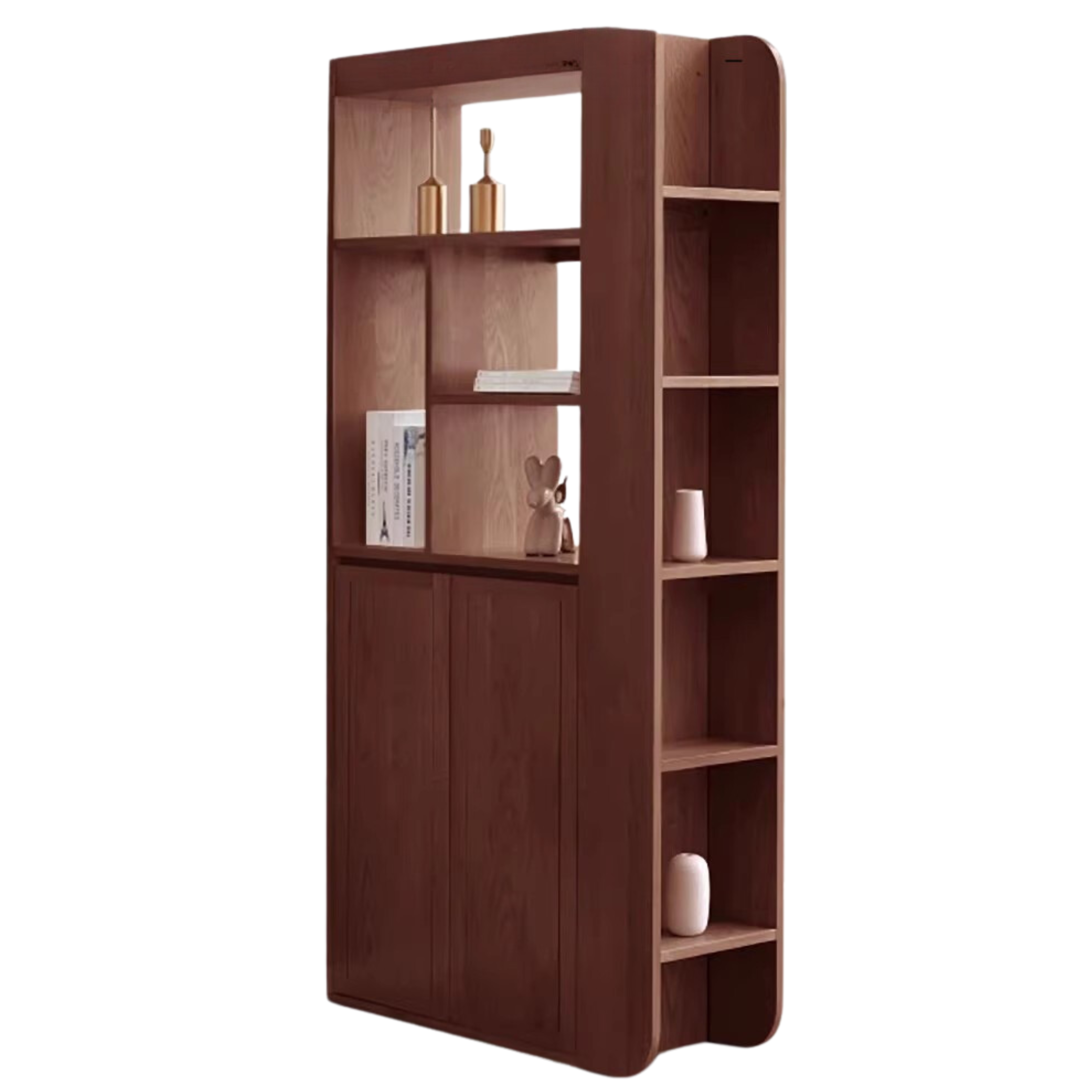 Oak solid wood entrance partition cabinet
