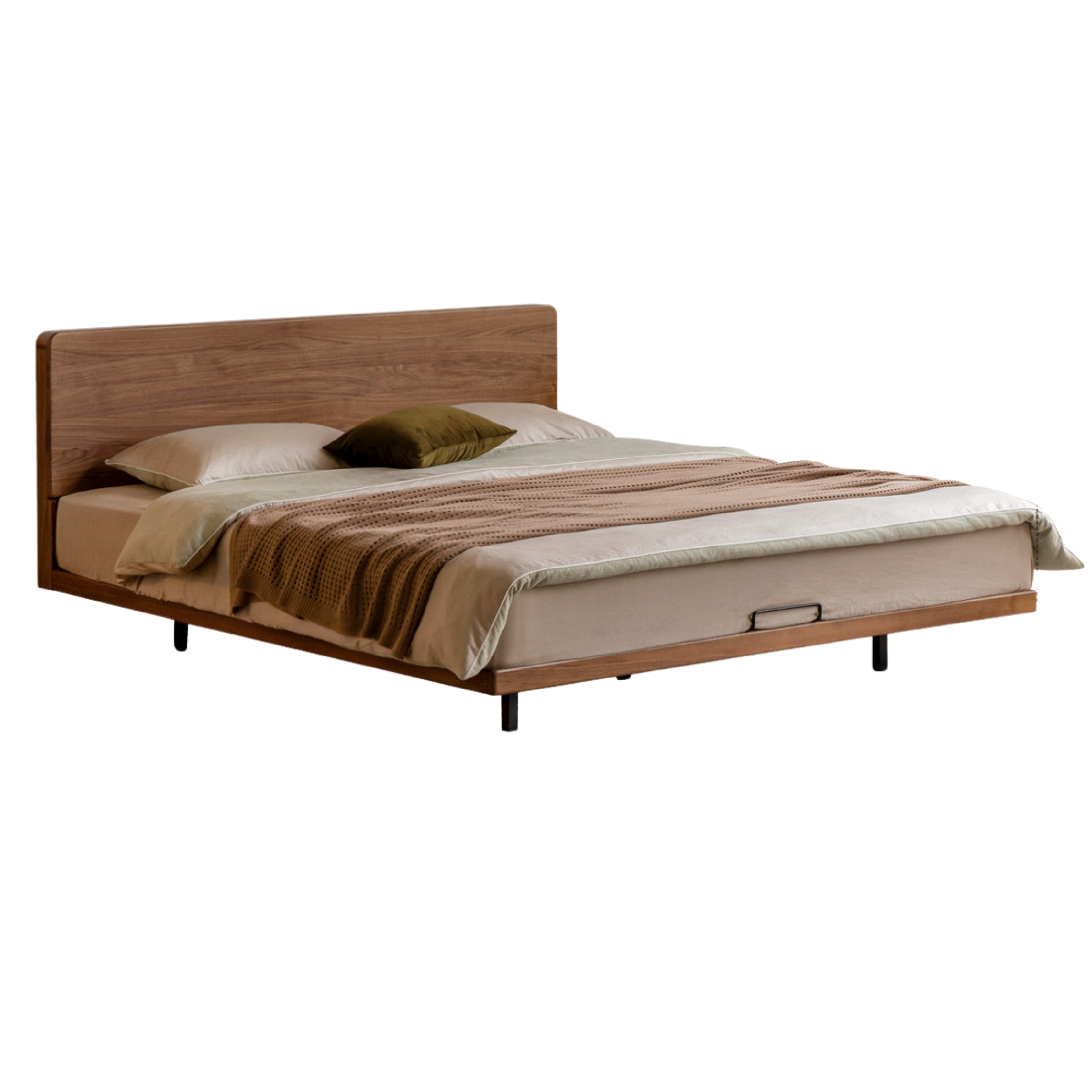 Black walnut solid wood suspended bed
