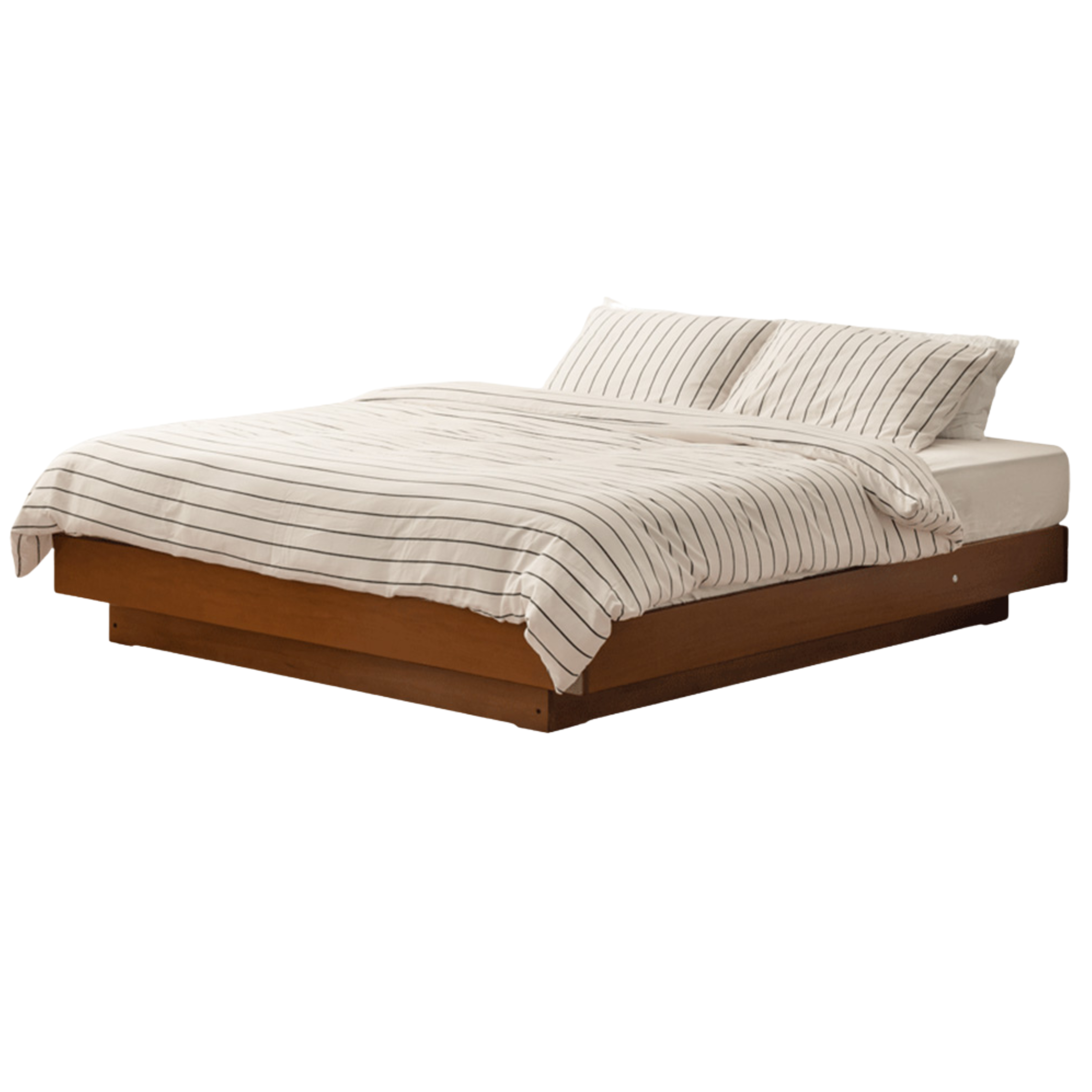 Poplar Solid Wood Box Bed with Retro Storage Design — Multifunctional Suspended Bed