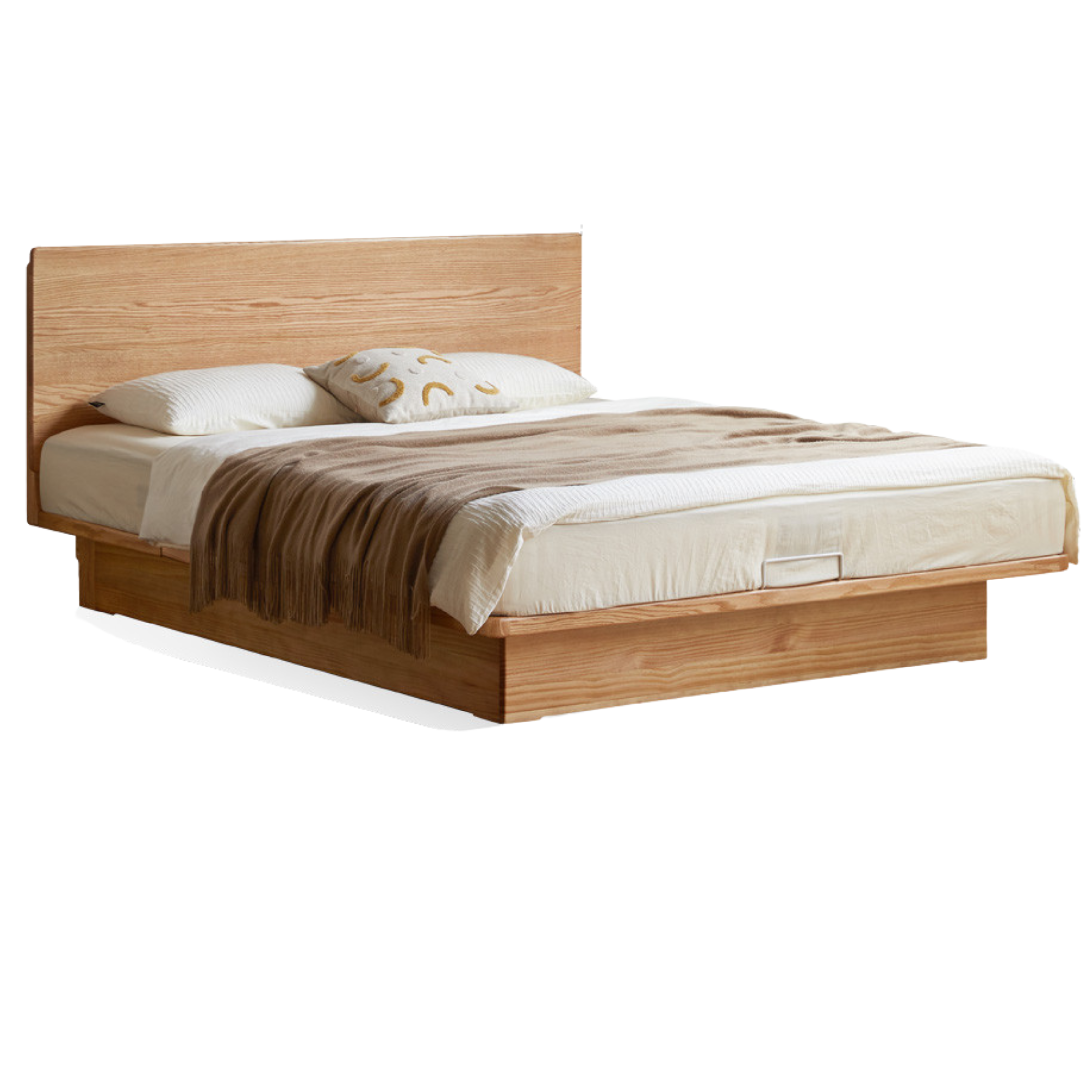 Oak Solid Wood Suspended Storage Box Bed