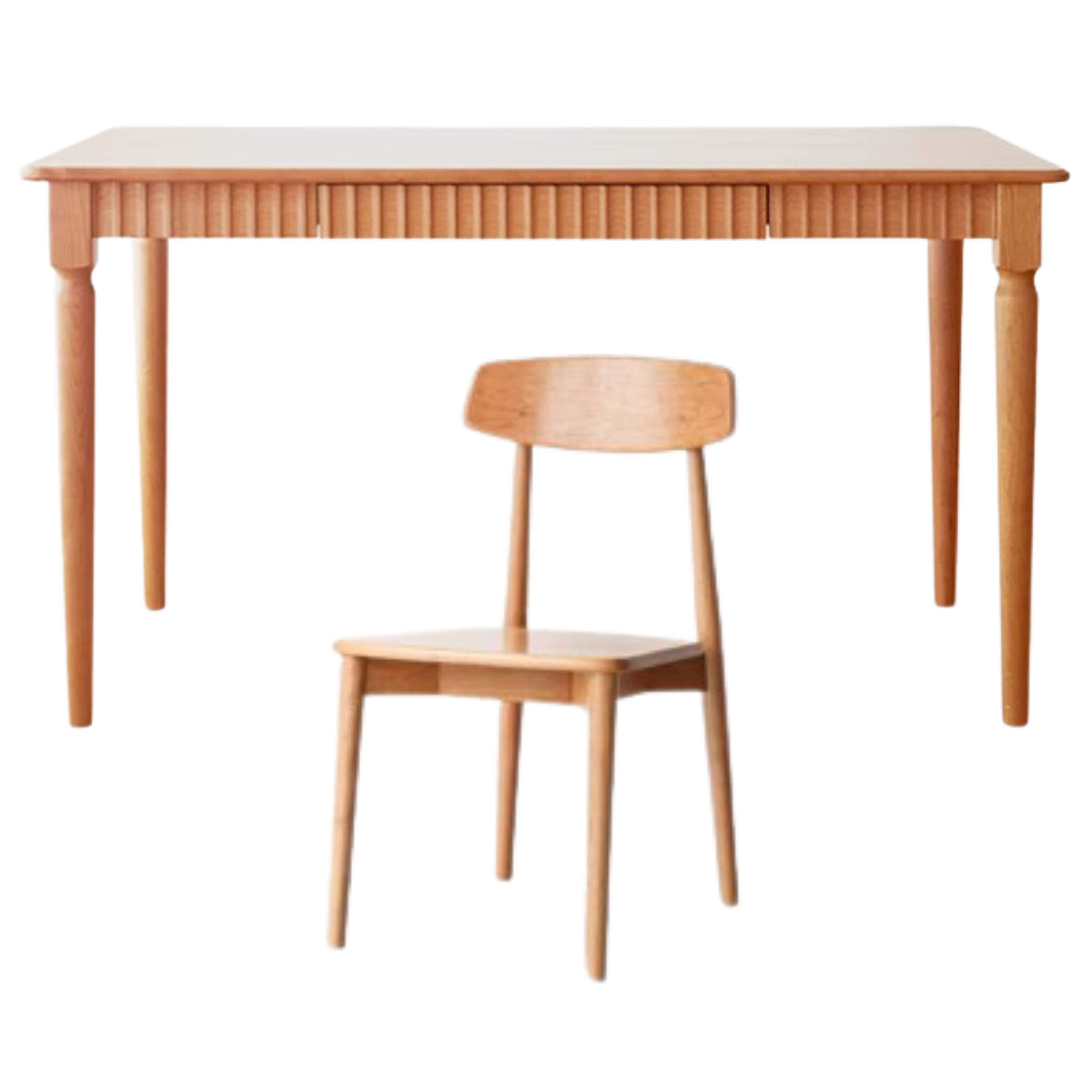 Cherry wood, light retro dining table