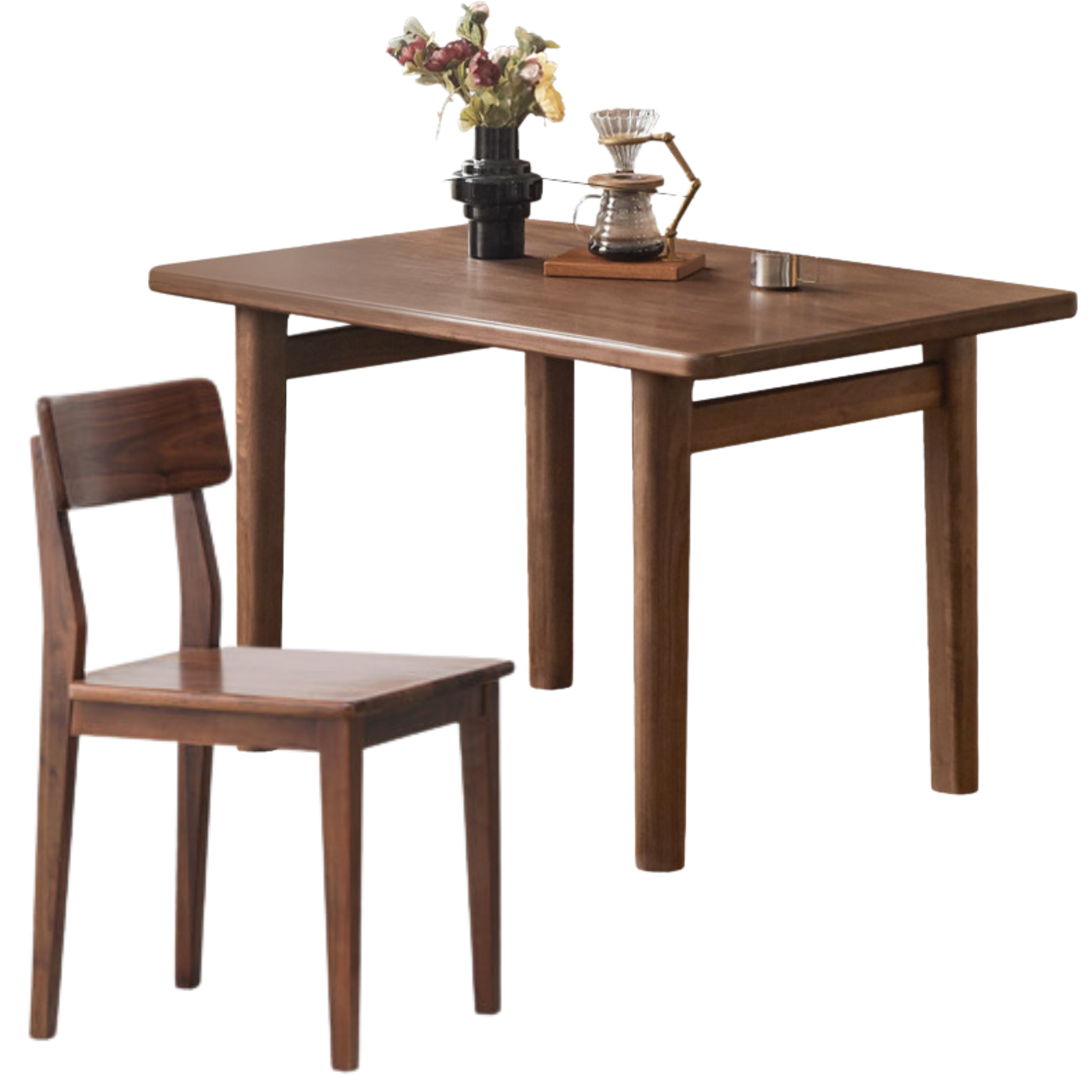 Black Walnut Solid Wood Large Board Modern Dining Table