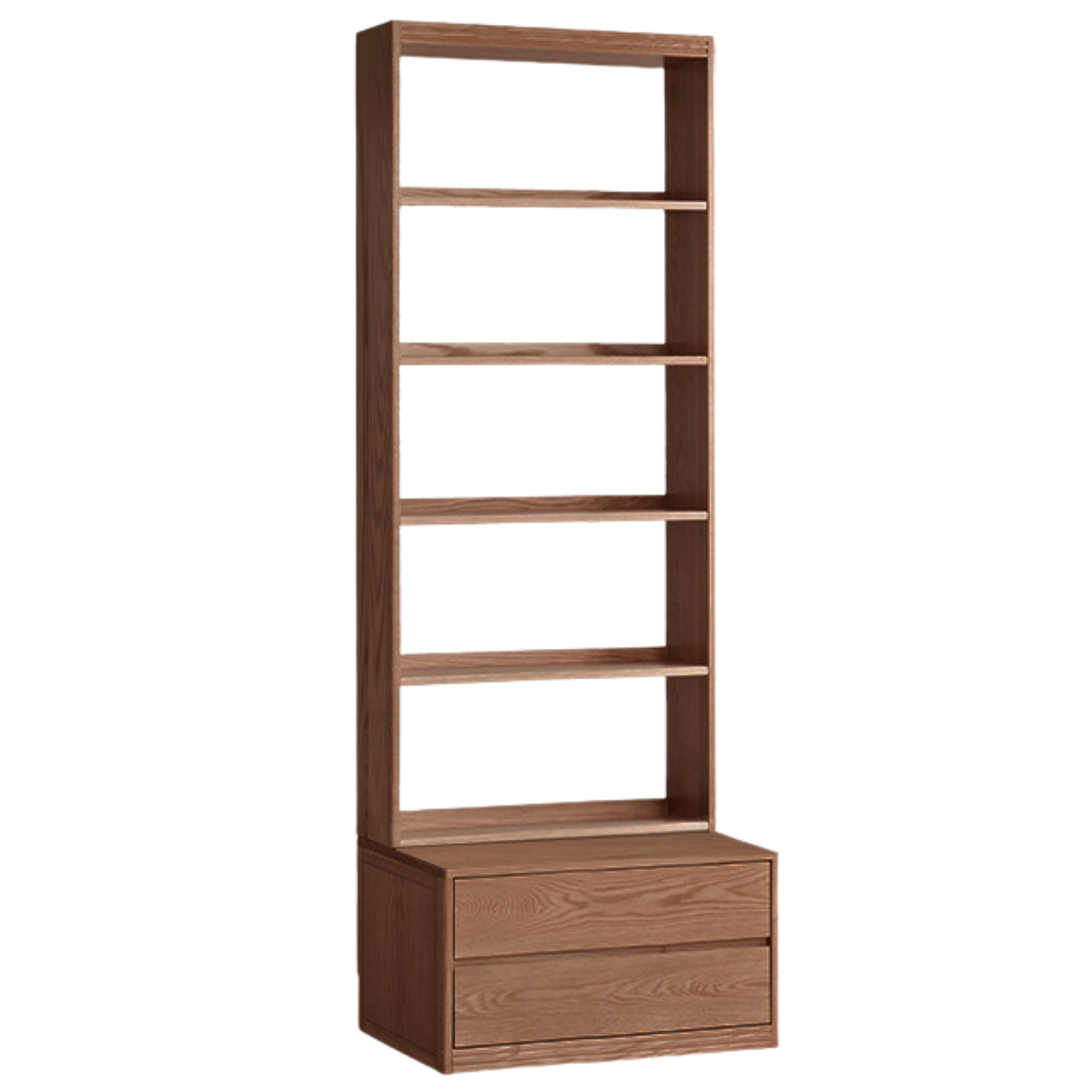 Oak Solid Wood Wall-To-Wall With Seat Combined Bookshelf