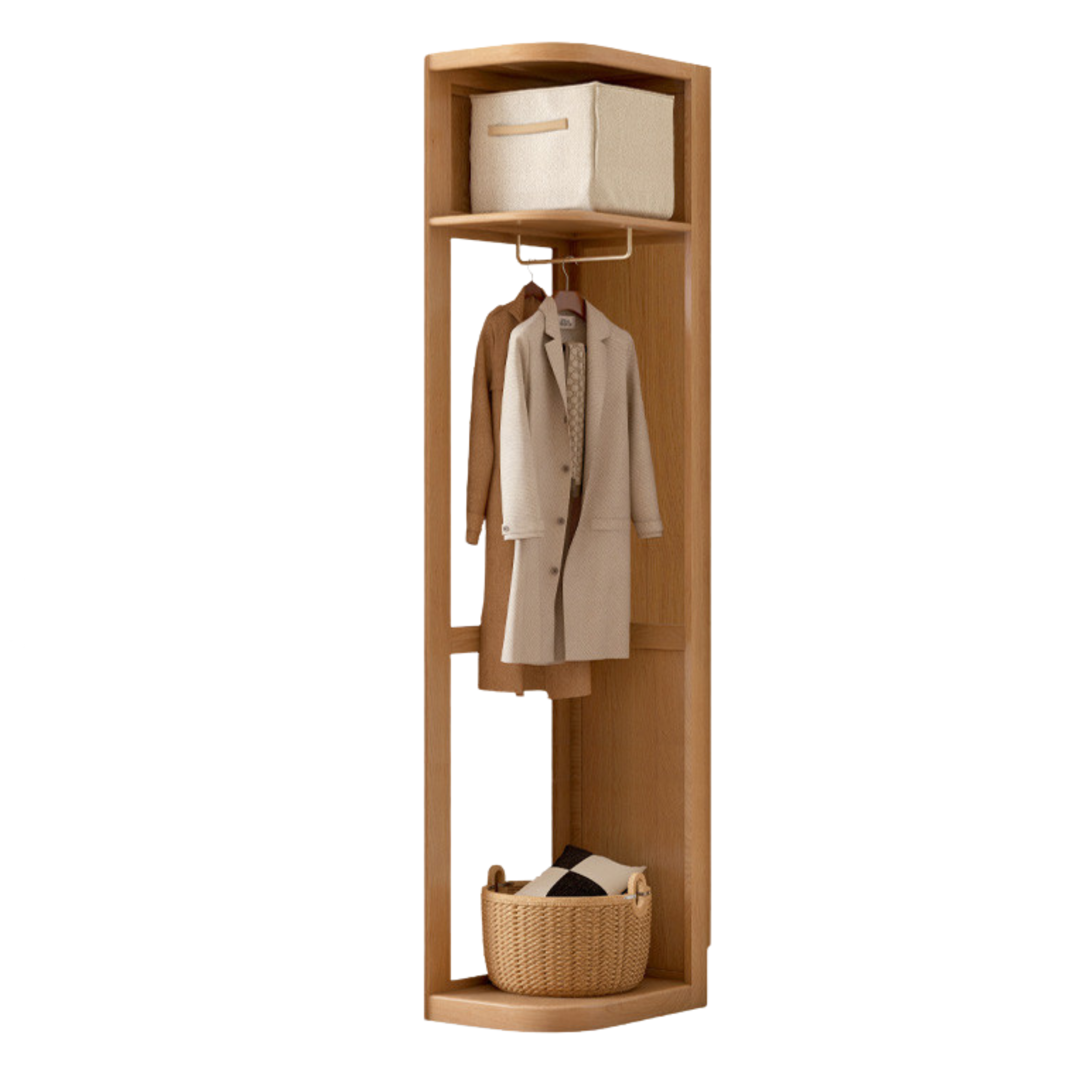 Oak Solid Wood Nordic Wardrobe
