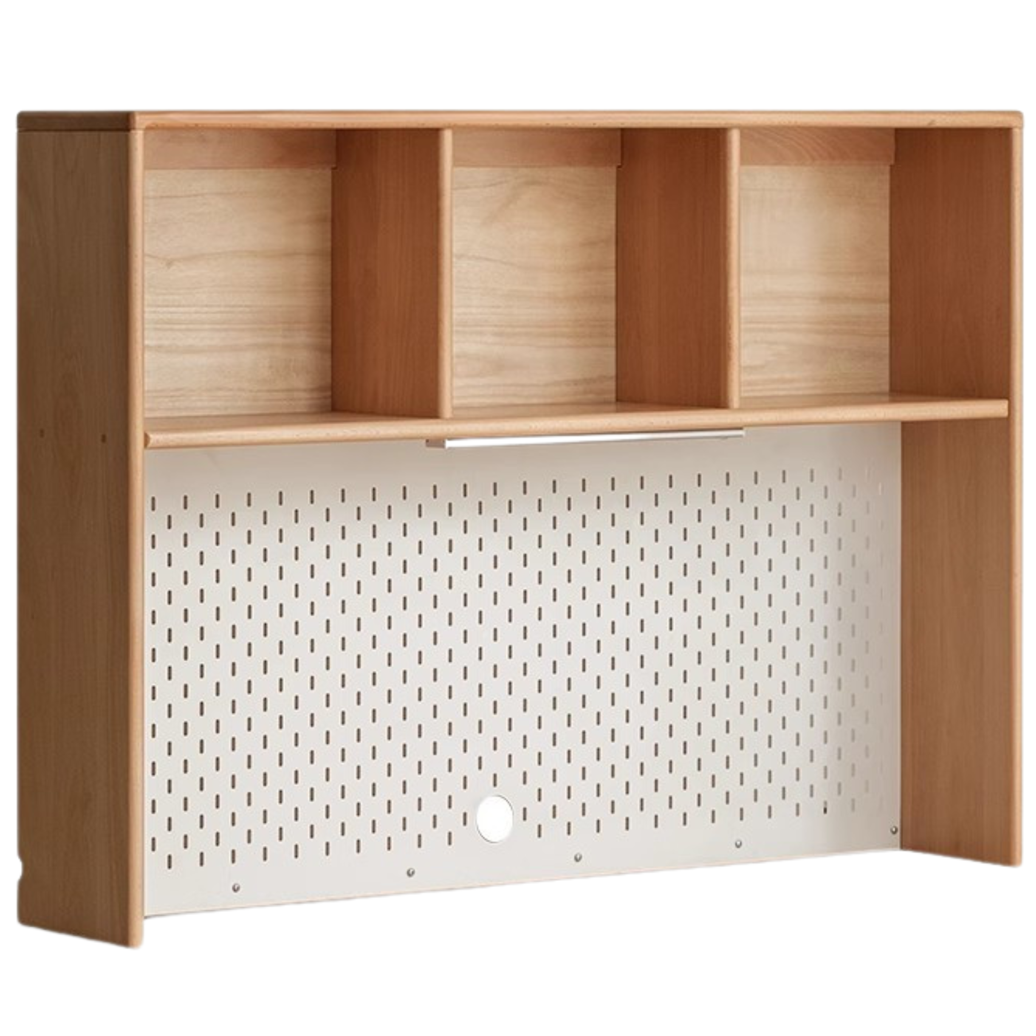 Beech, Oak Solid Wood Study Desk with Shelf