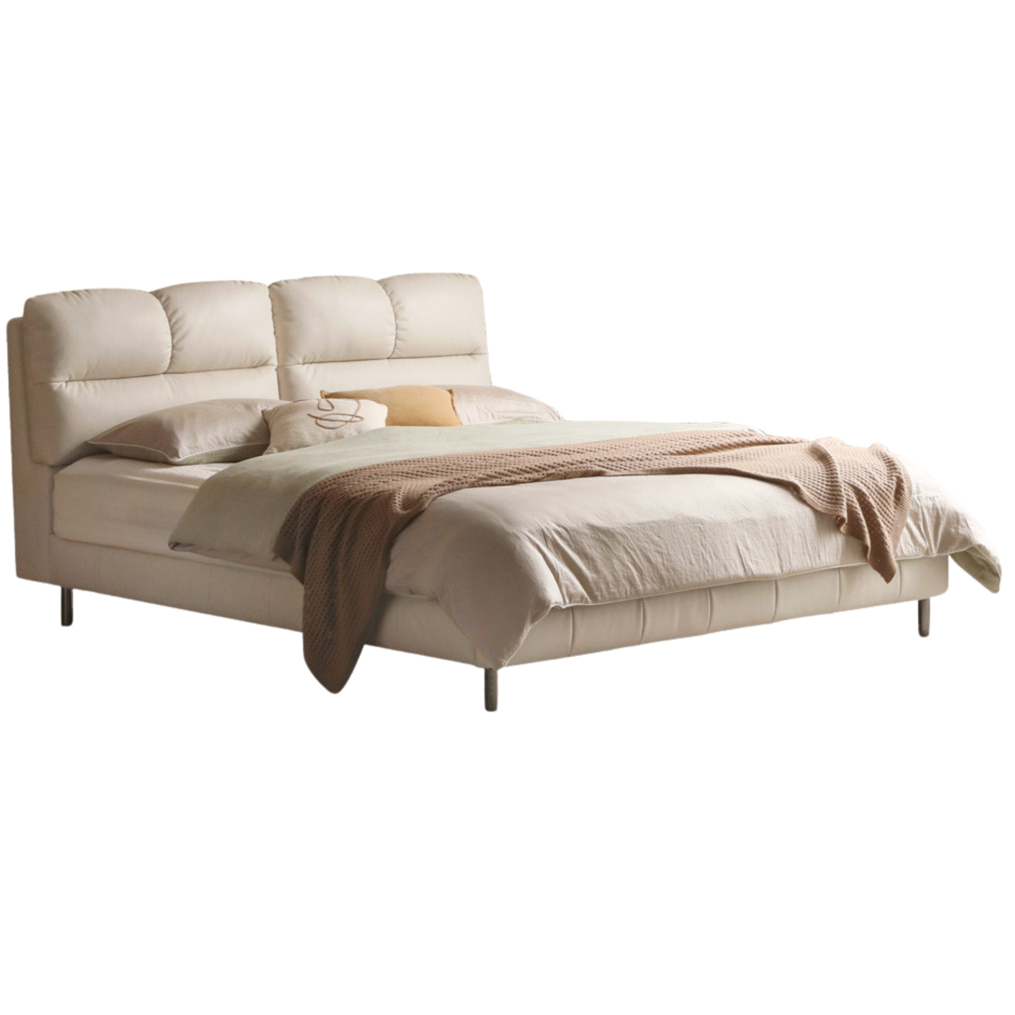 Genuine Leather Wedding High End Soft Bed