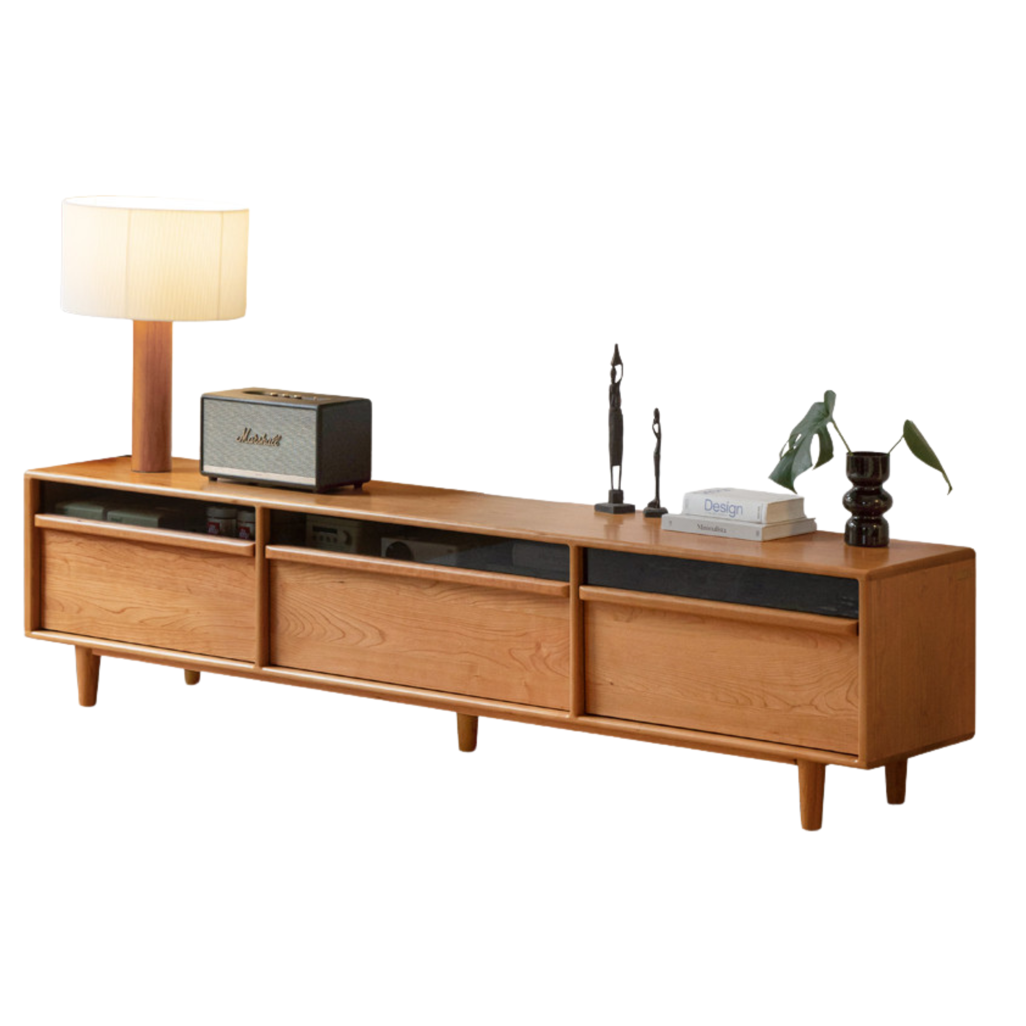 Cherry Solid Wood TV Cabinet