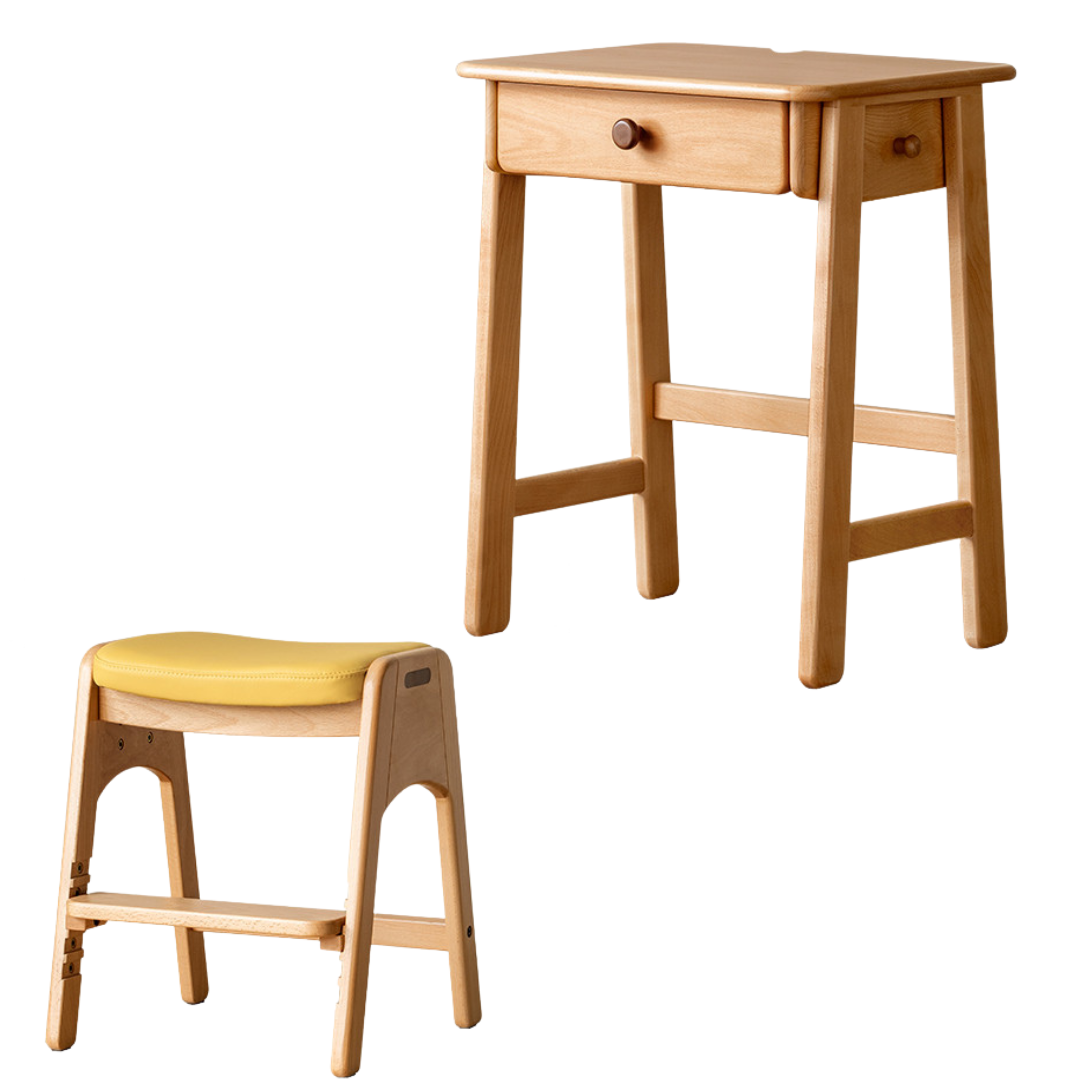 Beech Solid Wood Children's Study Writing Desk.