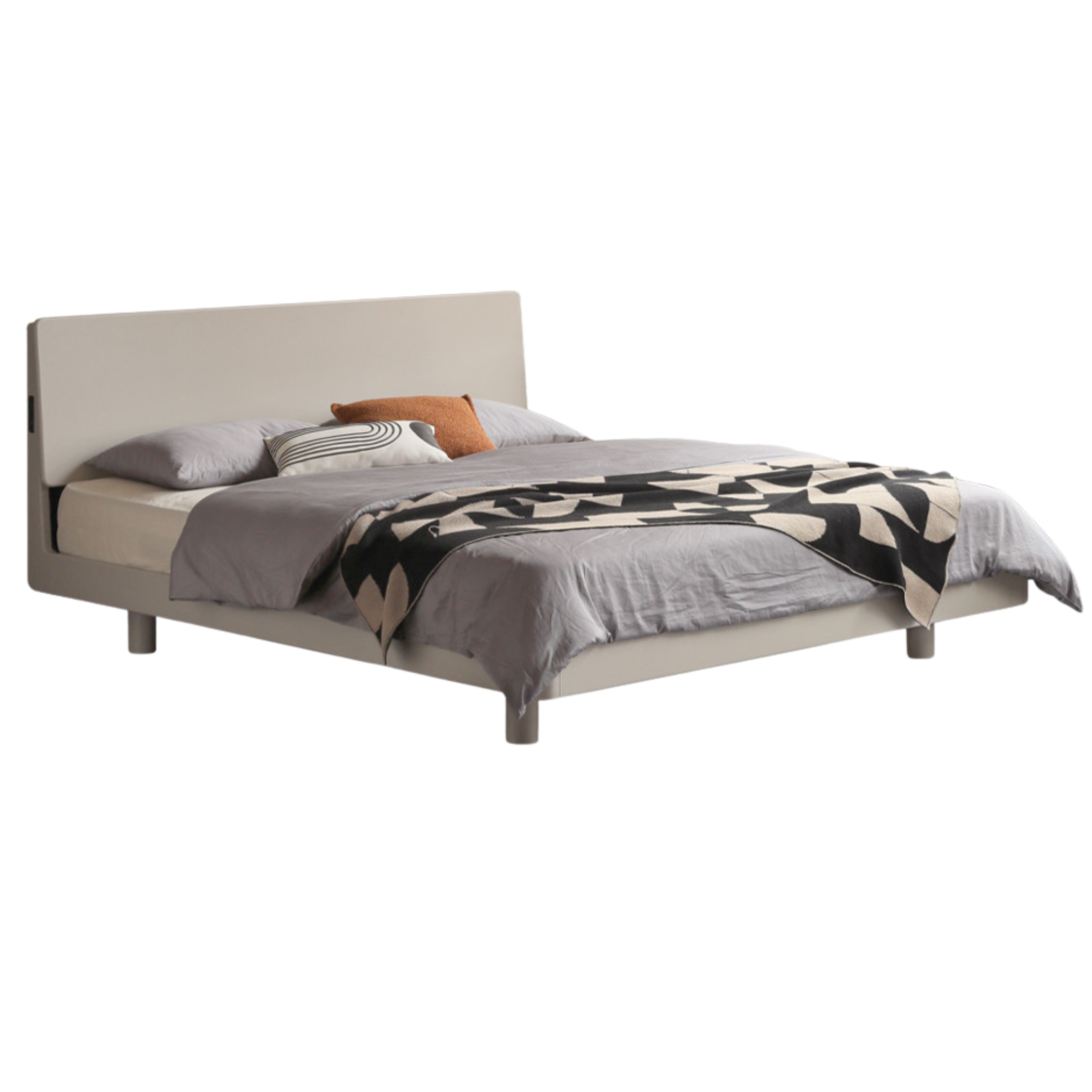 Poplar Solid Wood Suspended Leaning Bed
