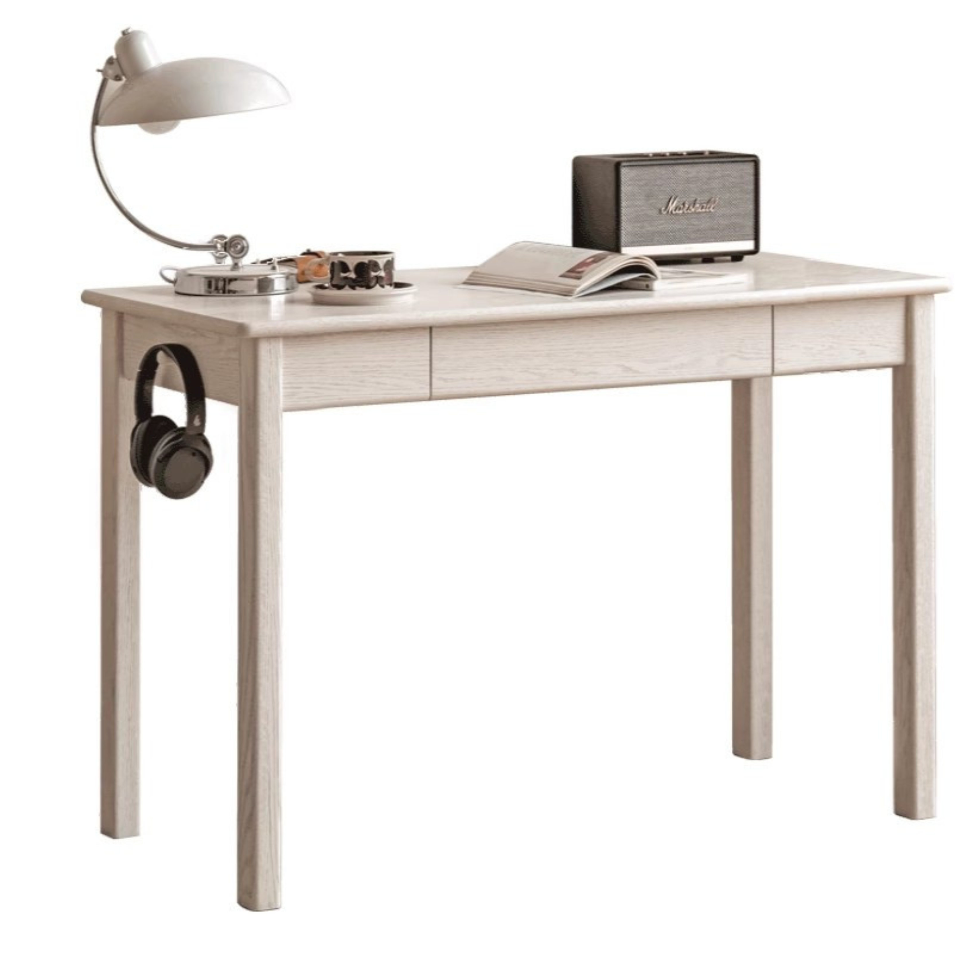 Oak Solid Wood Cream Style Office Desk