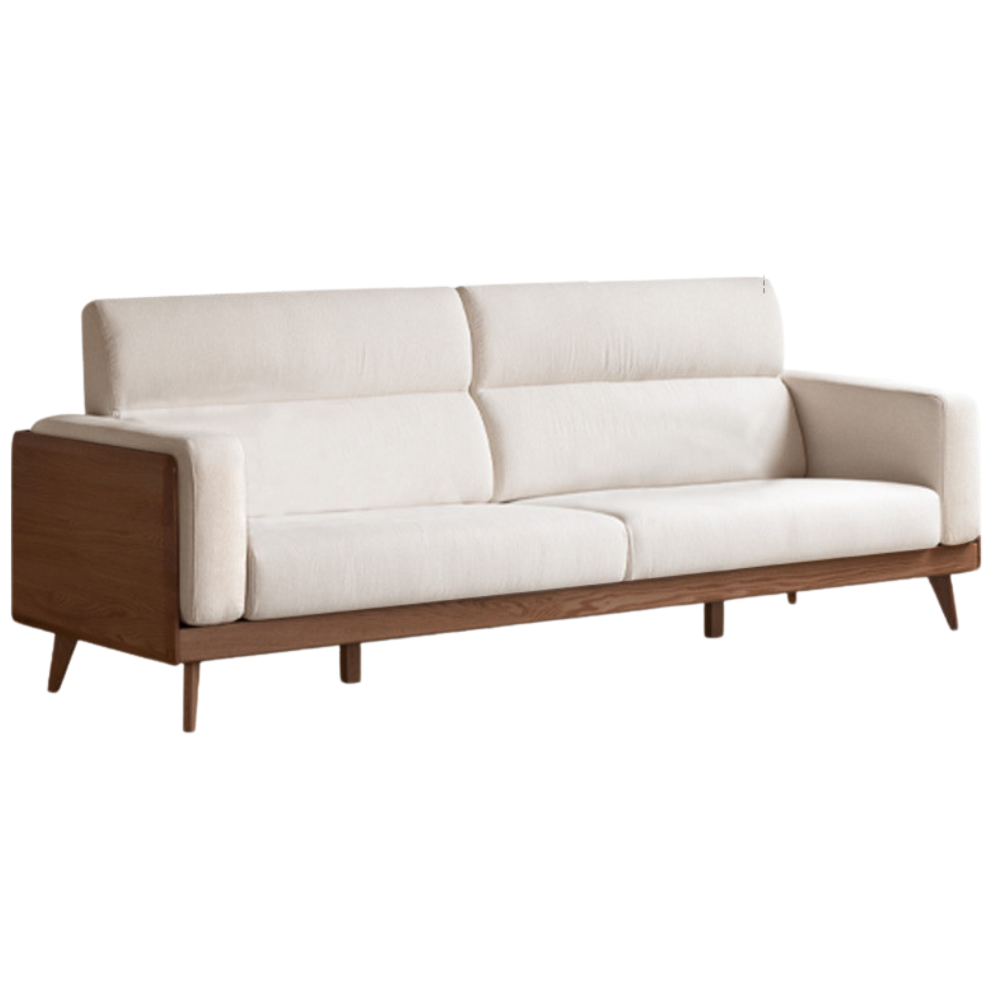 Oak Solid Wood Modern Fabric Sofa