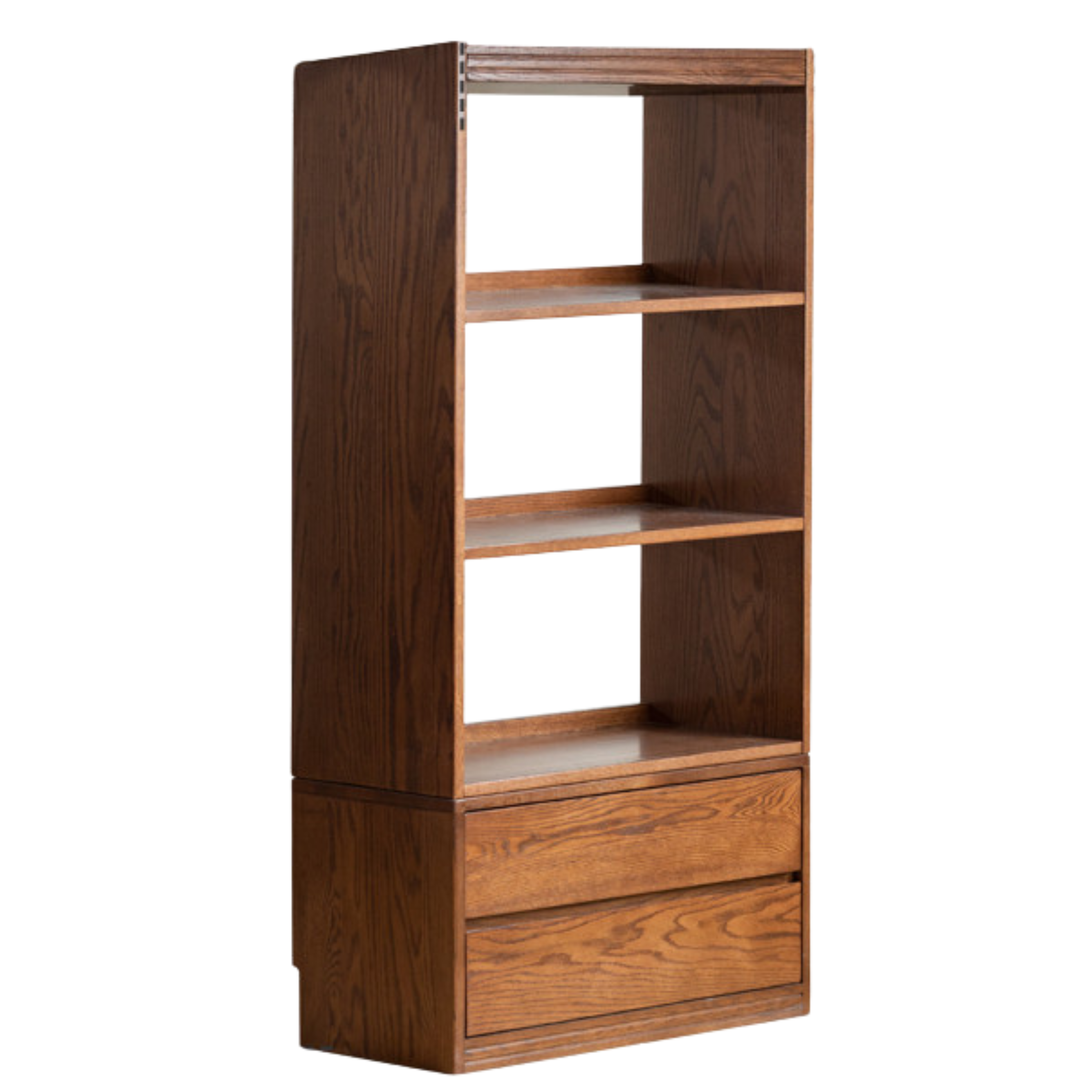 Oak Solid Wood Bookshelf Floor Rack Storage Full Wall Bookcase<