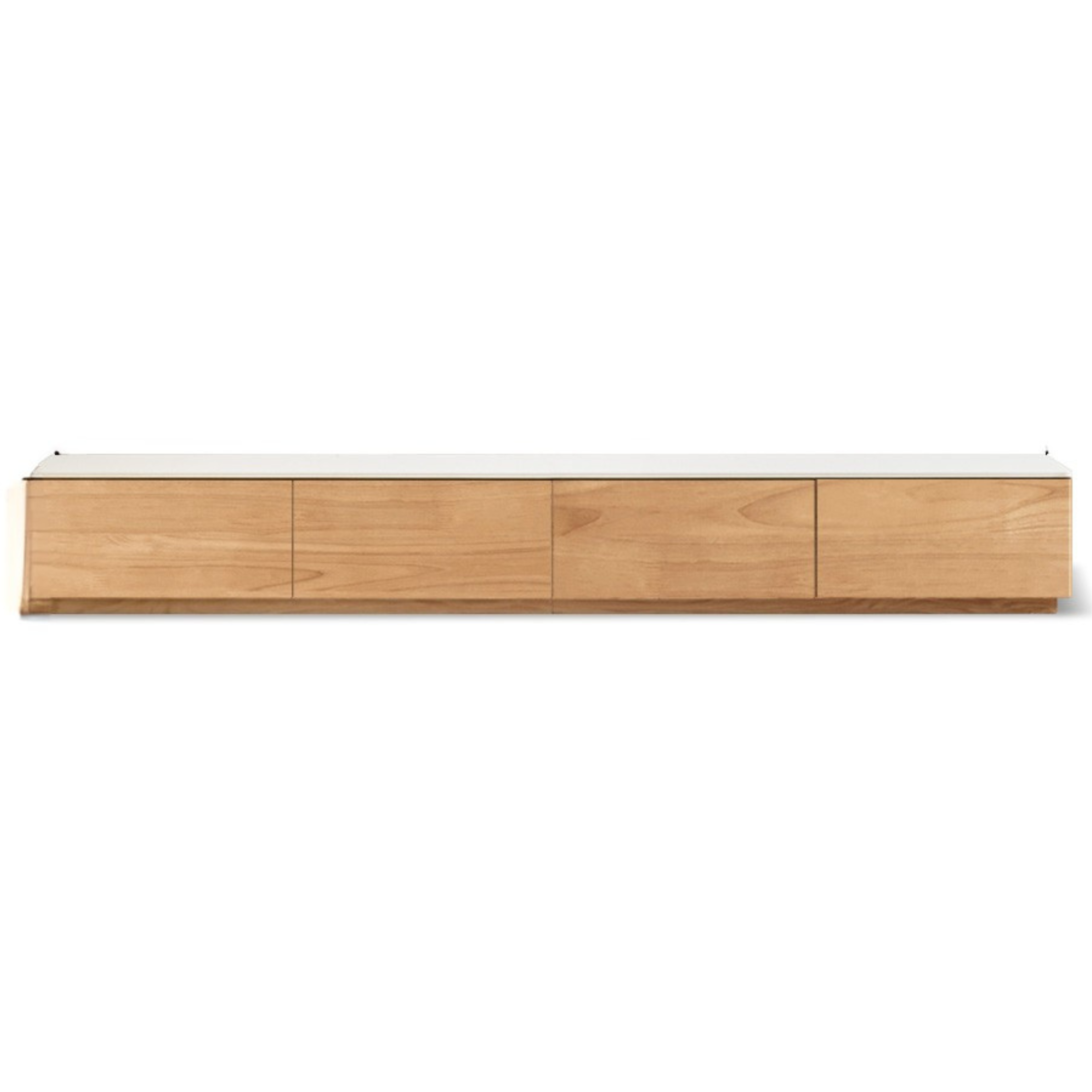 Oak, Rubber wood Solid Wood Modern Rock Slab Floor TV Cabinet