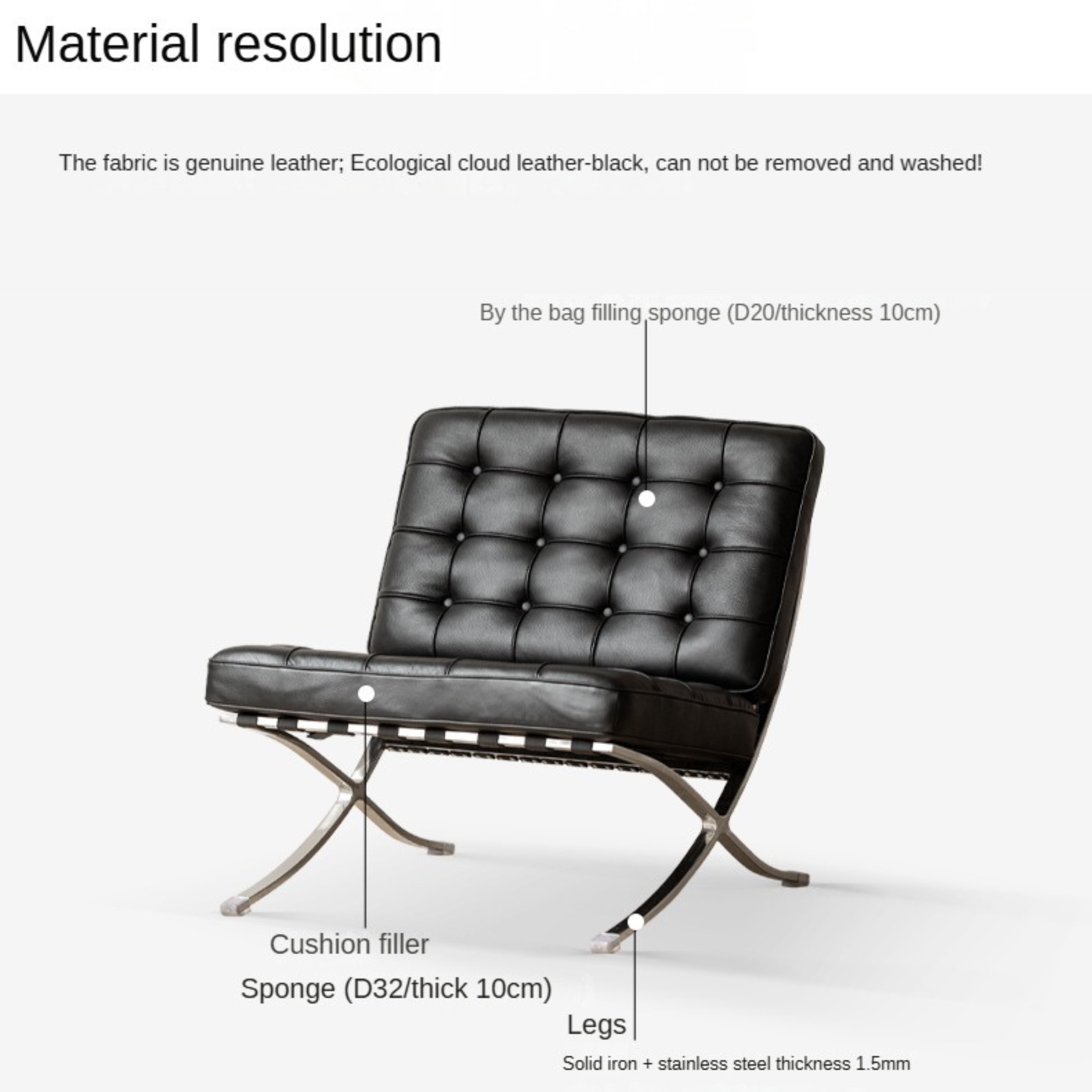 Leather Sofa Chair italian retro