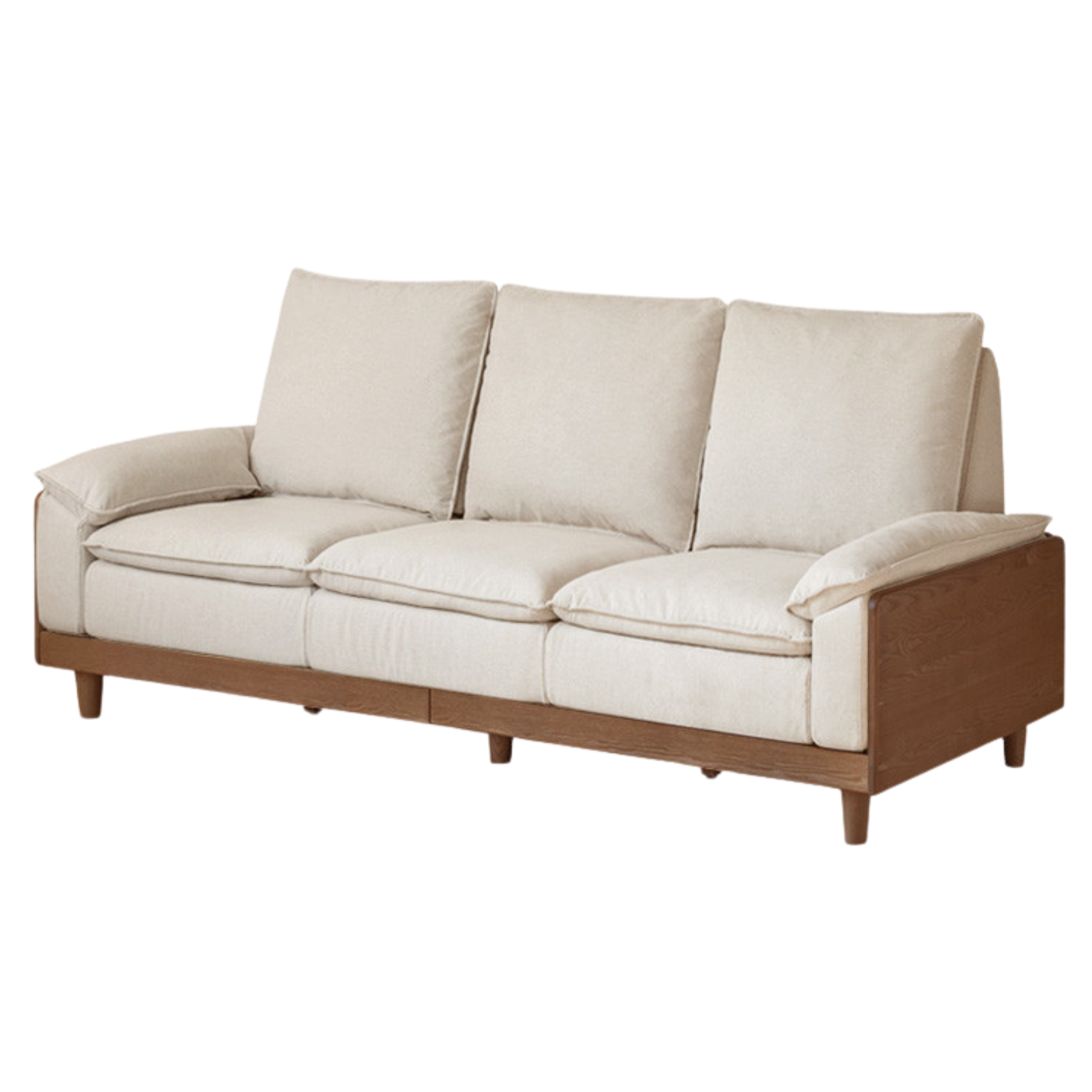 Ash Solid Wood Straight Sofa Modern