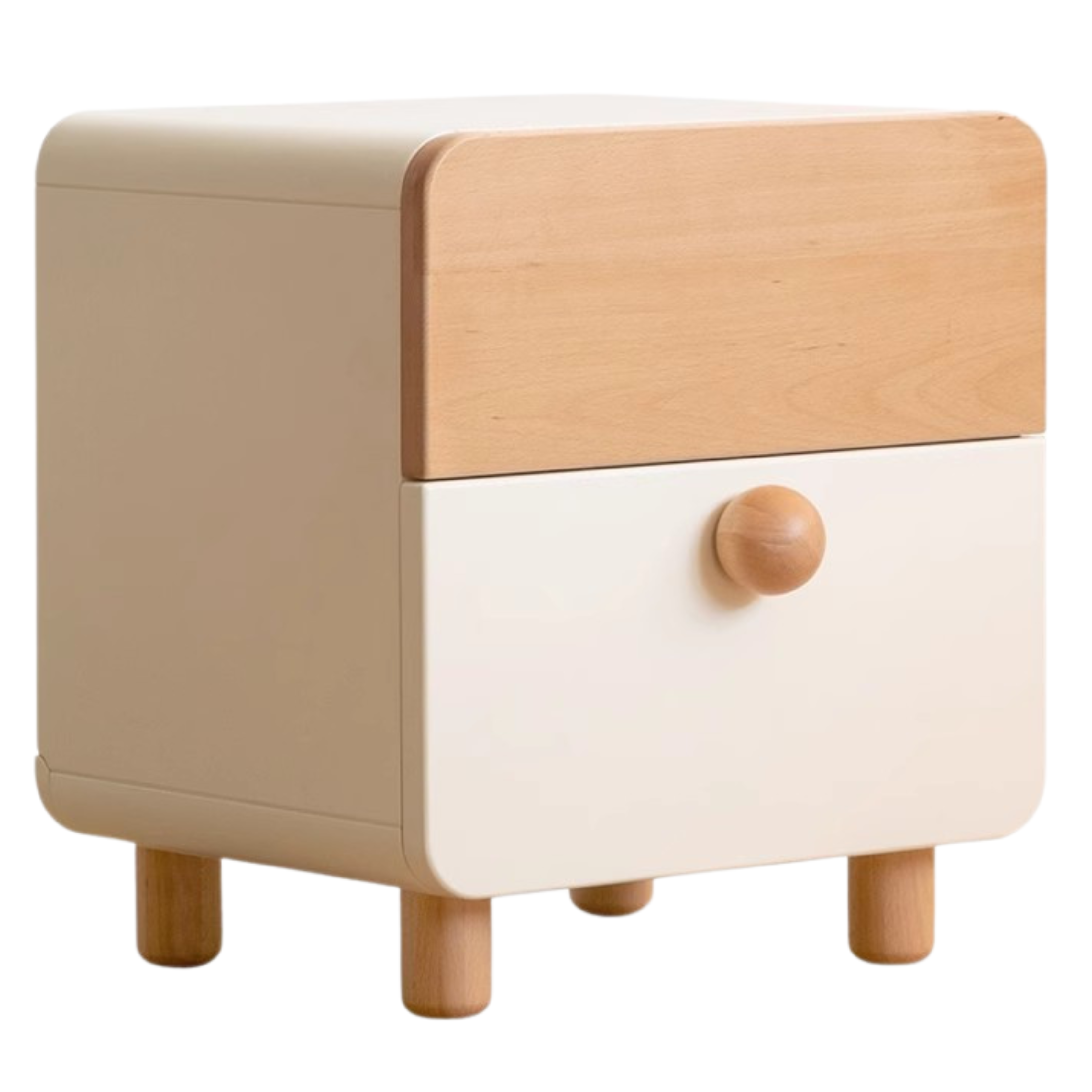 Poplar solid wood Corgi Butt nightstand)