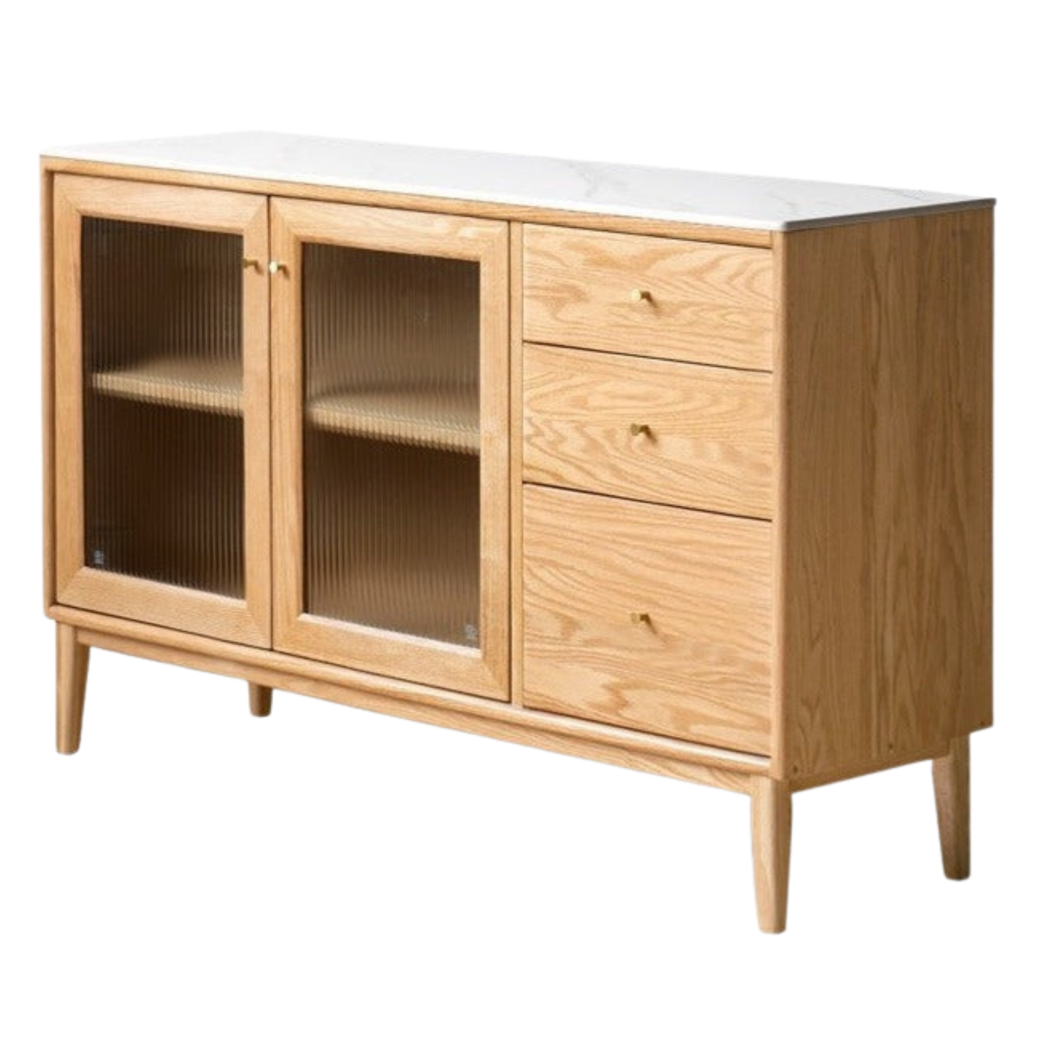 Oak Solid Wood Sideboard, Buffet Cabinet