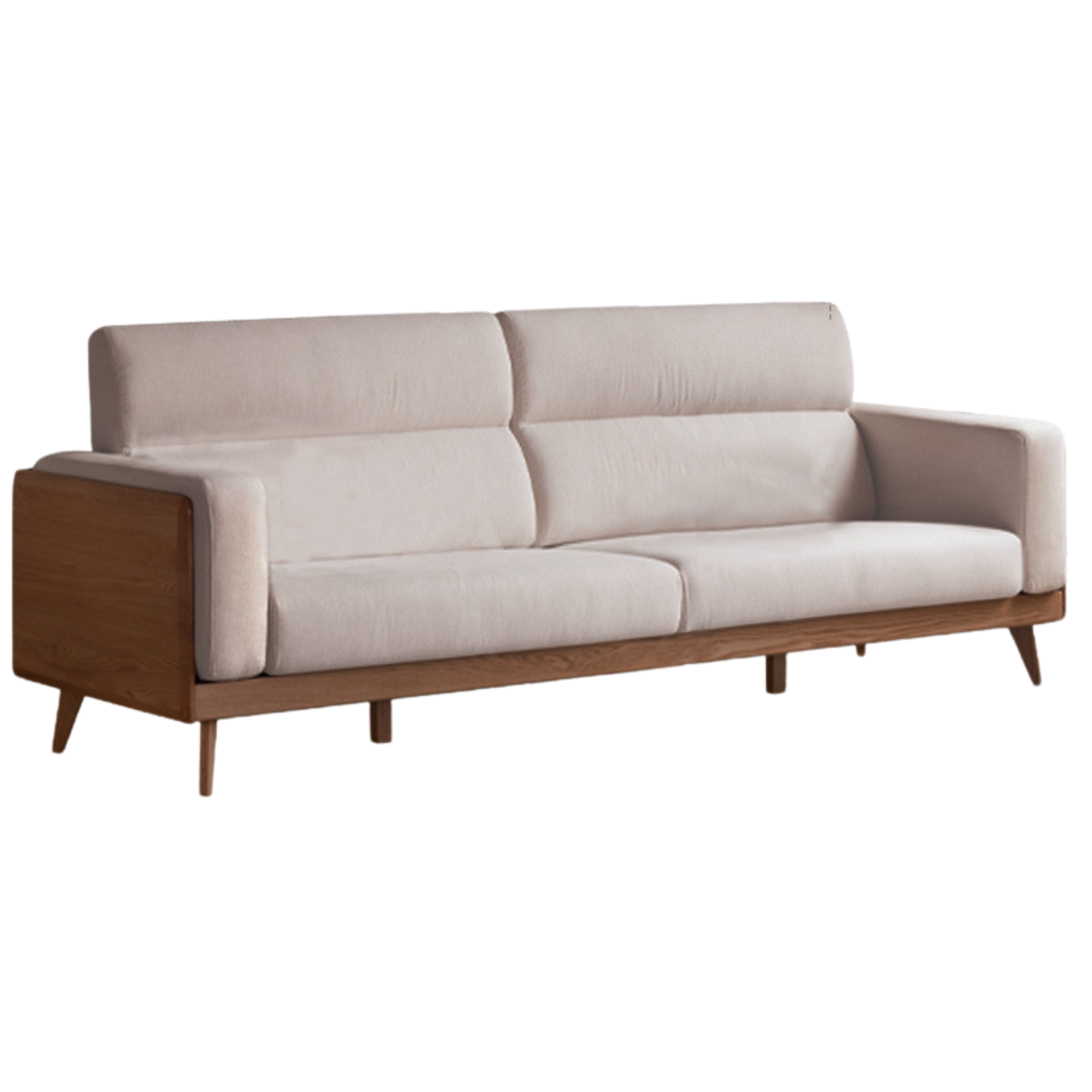 Oak Solid Wood Modern Fabric Sofa