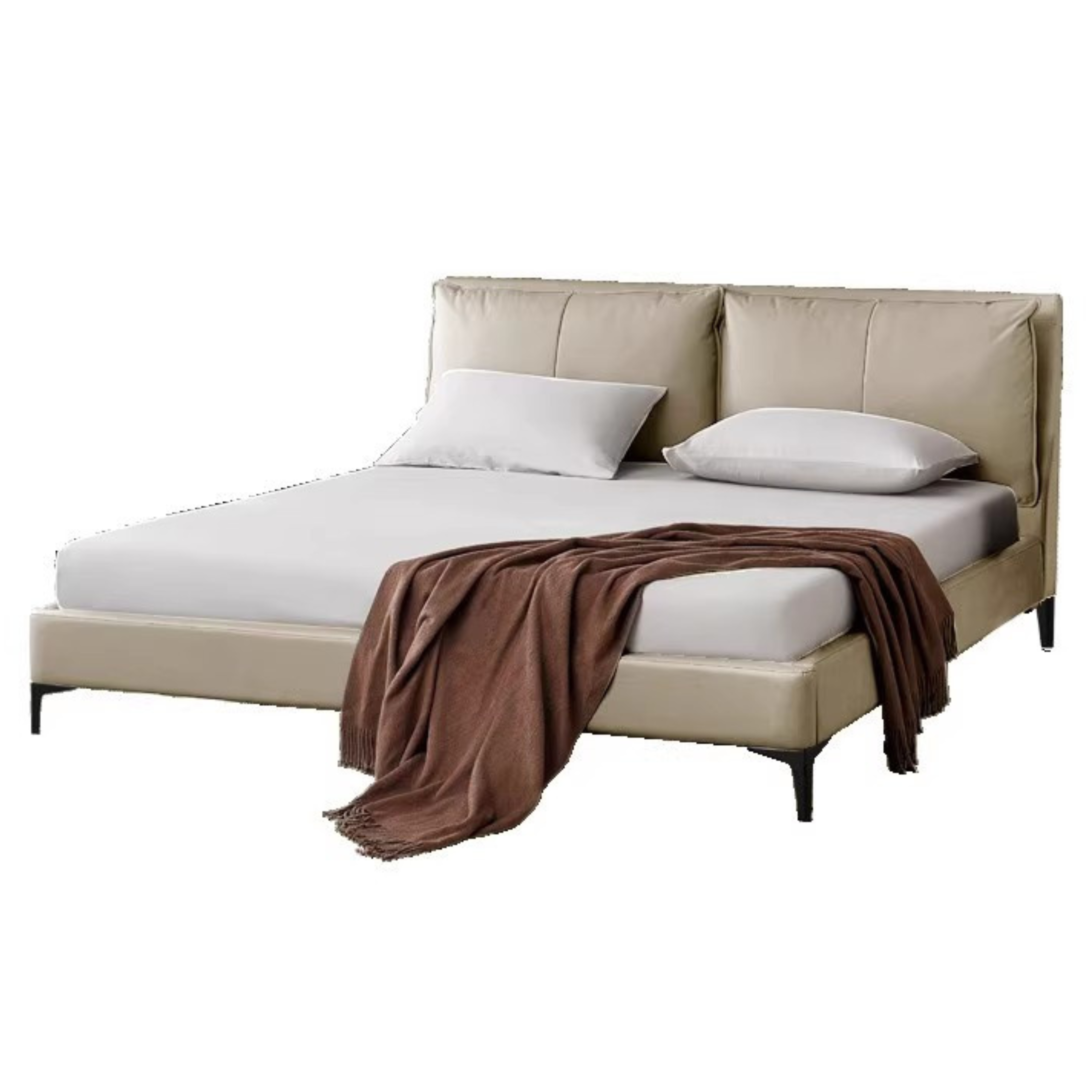 Premium Yellow Cowhide Bed
