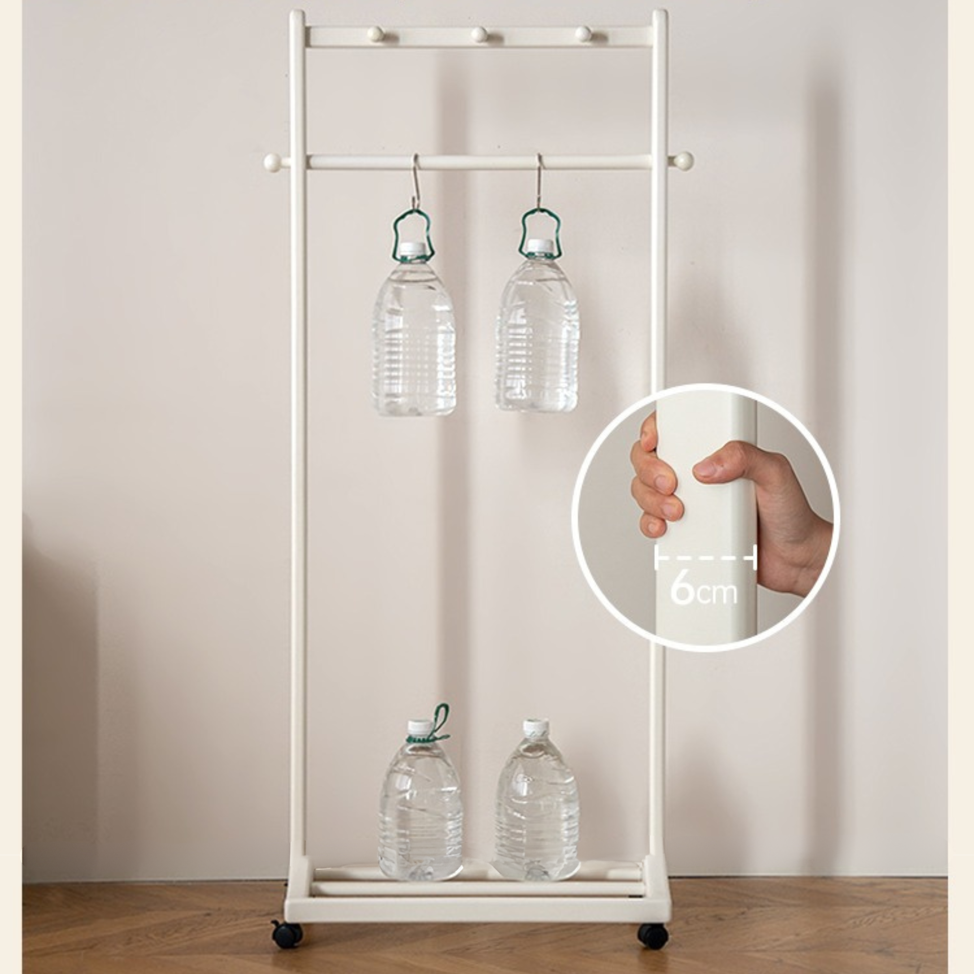 Birch Solid Wood White Cream Style Hanger