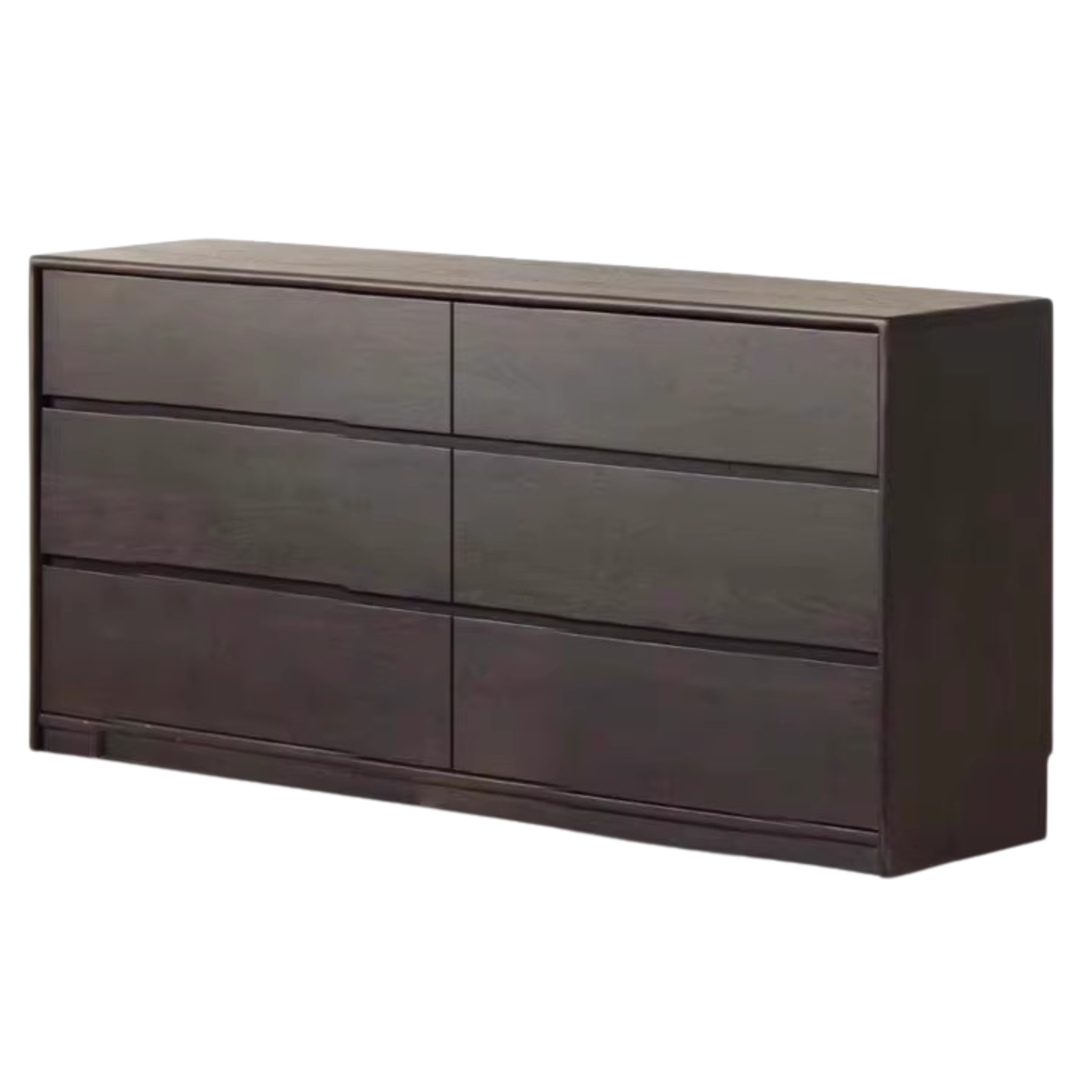 Oak solid wood Black chest of drawers