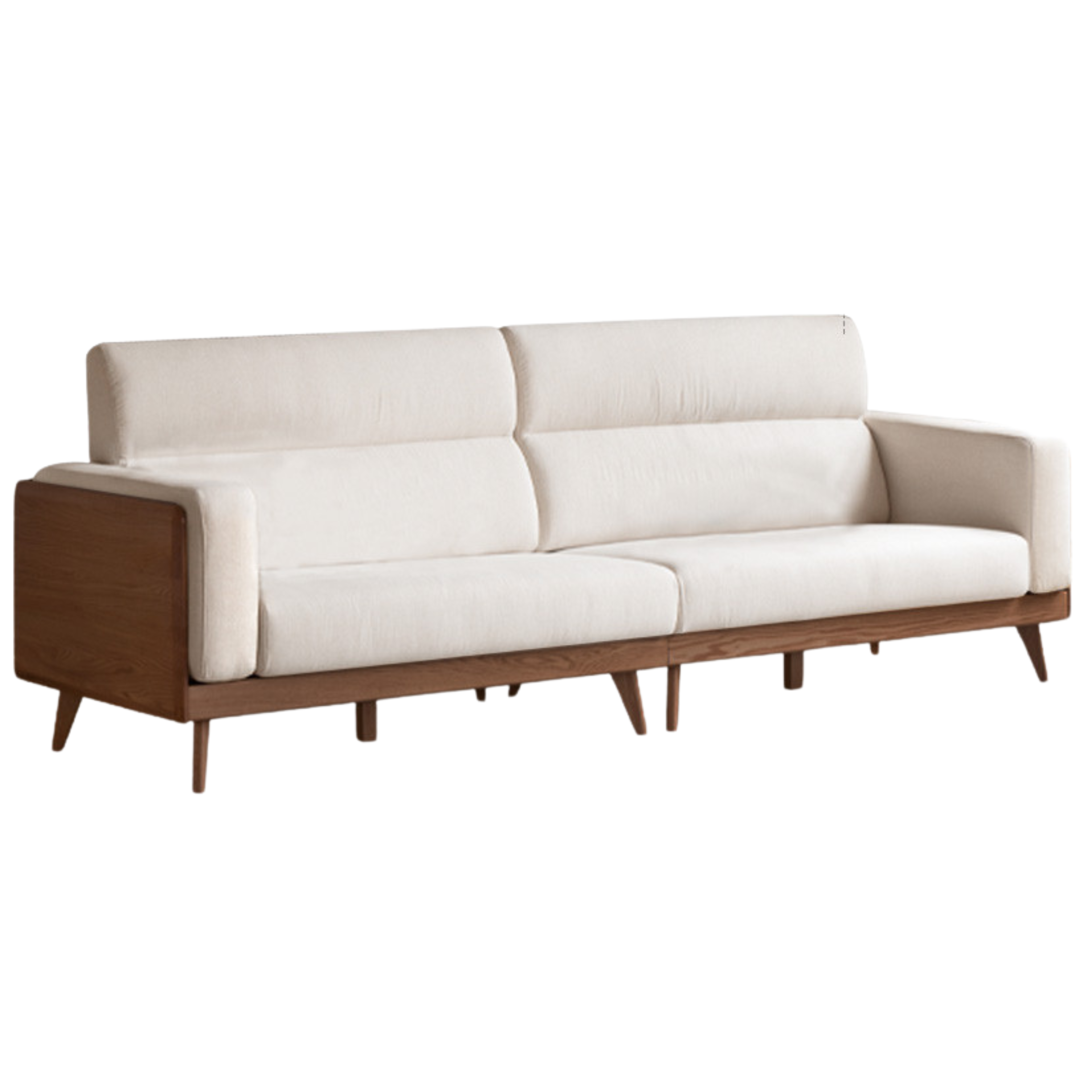 Oak Solid Wood Modern Fabric Sofa