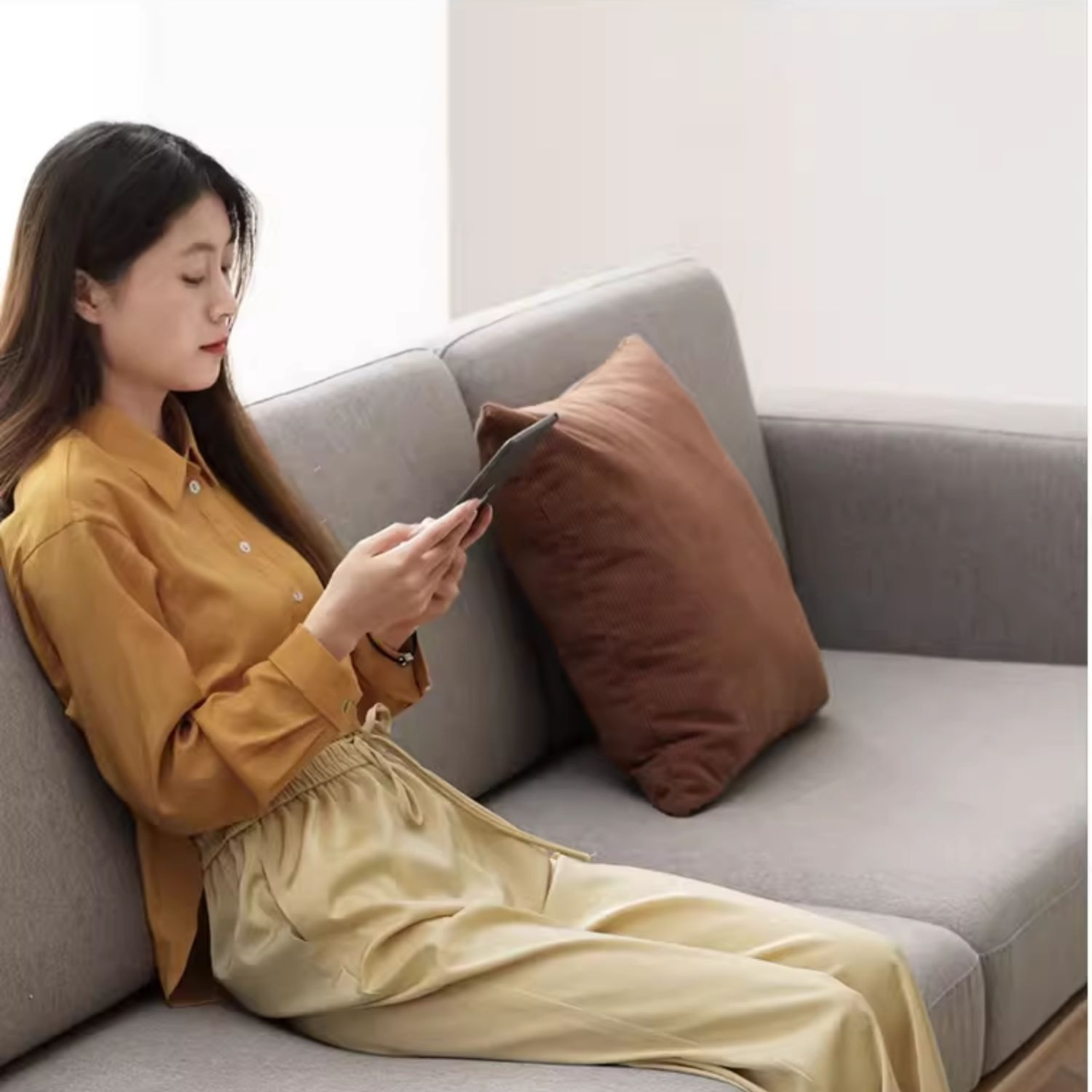 Oak Solid Wood Sofa Simple Modern