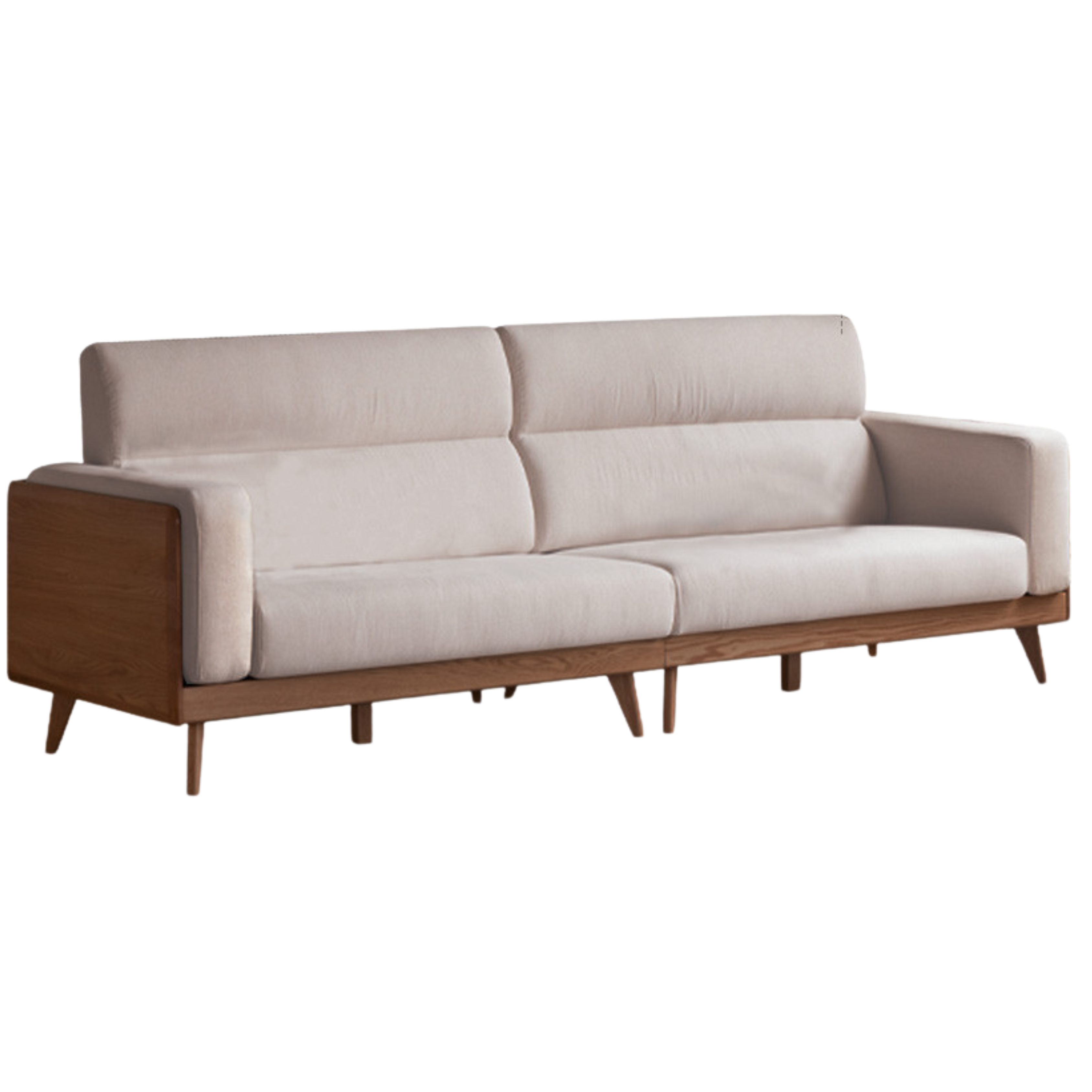 Oak Solid Wood Modern Fabric Sofa