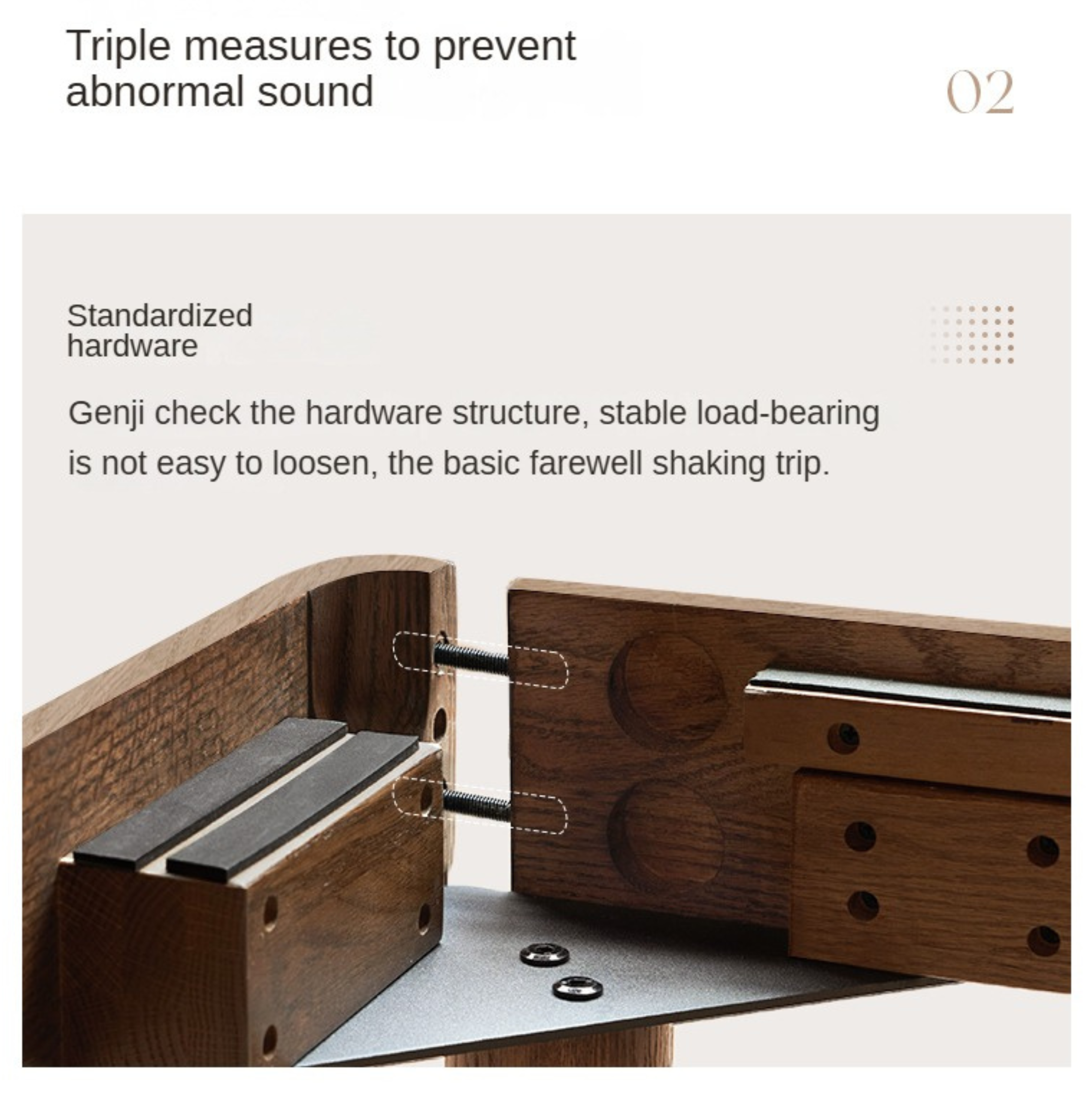 Oak Solid Wood Nordic Bed Modern.