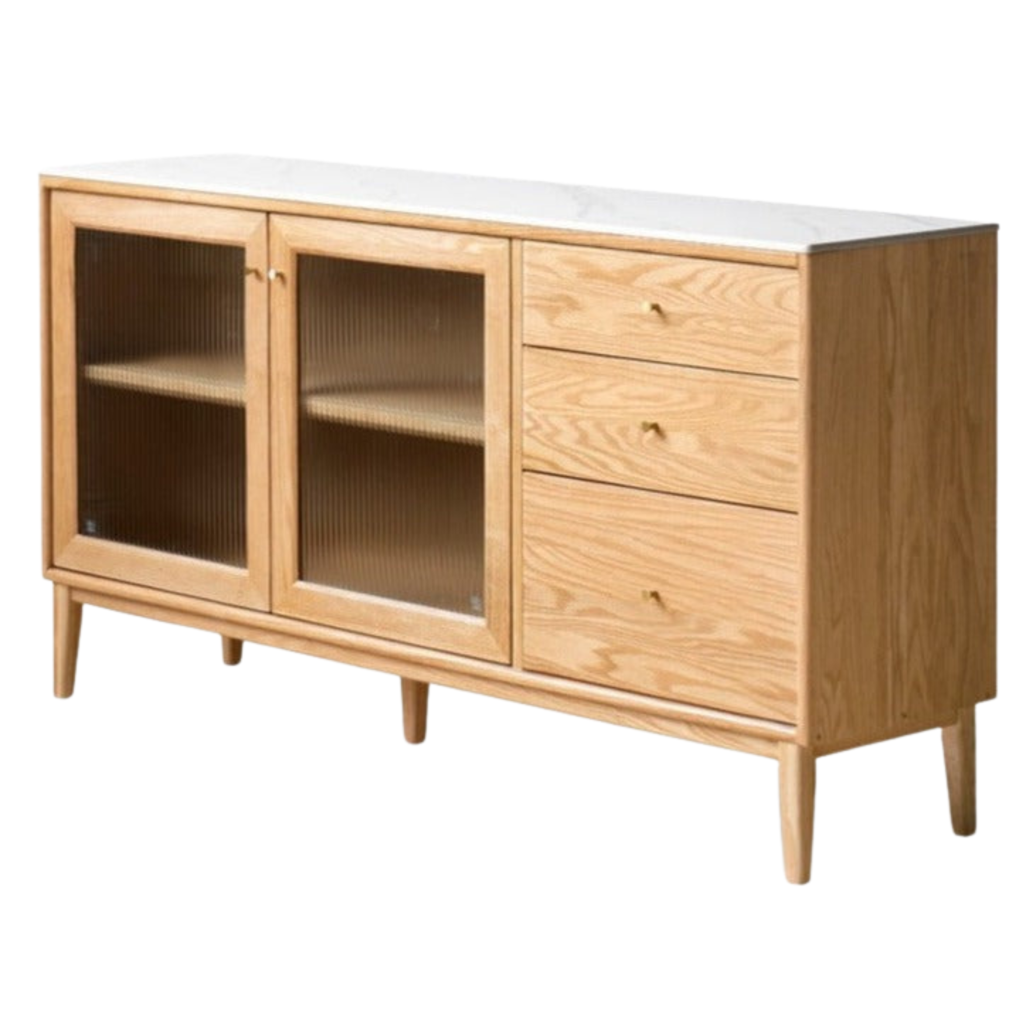 Oak Solid Wood Sideboard, Buffet Cabinet