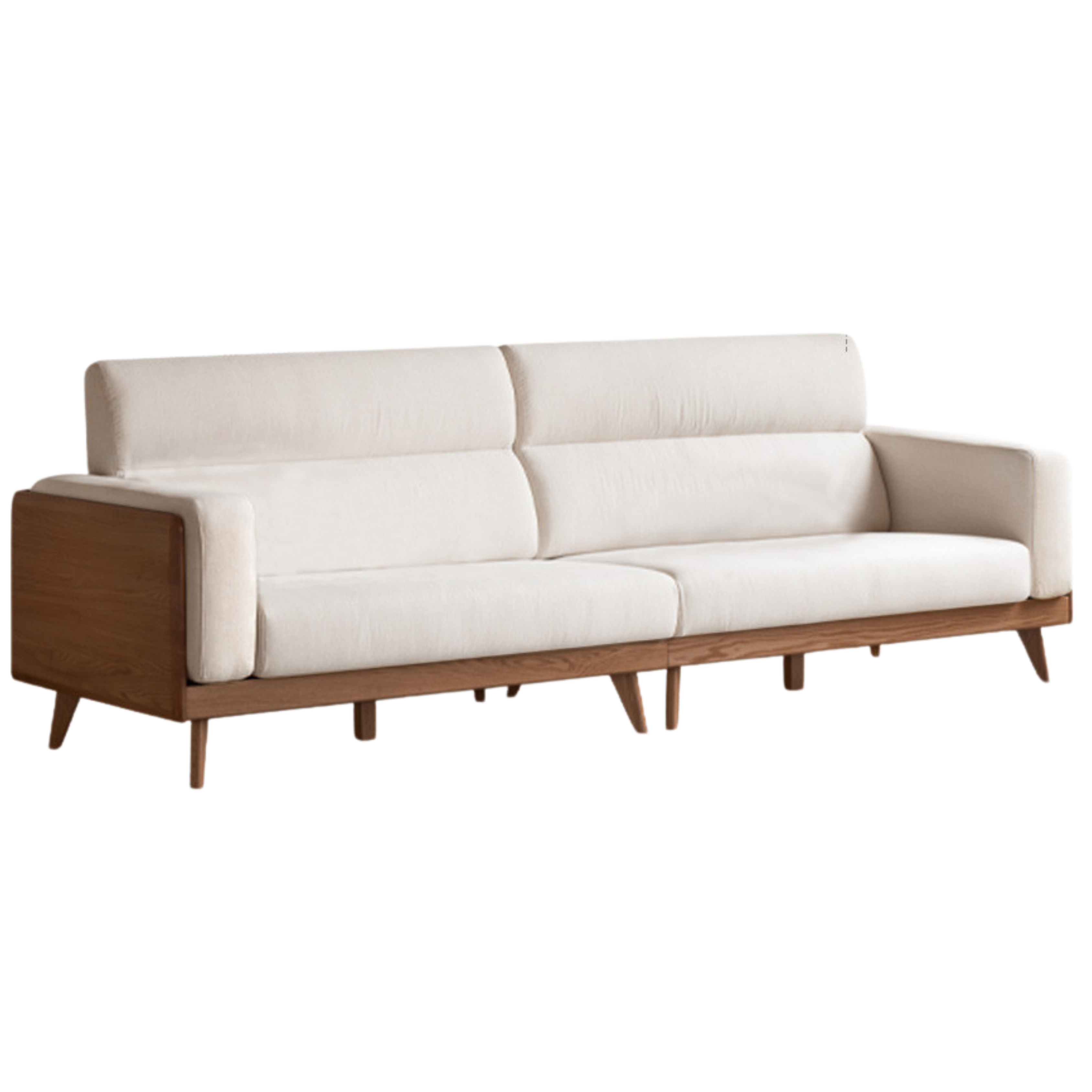 Oak Solid Wood Modern Fabric Sofa