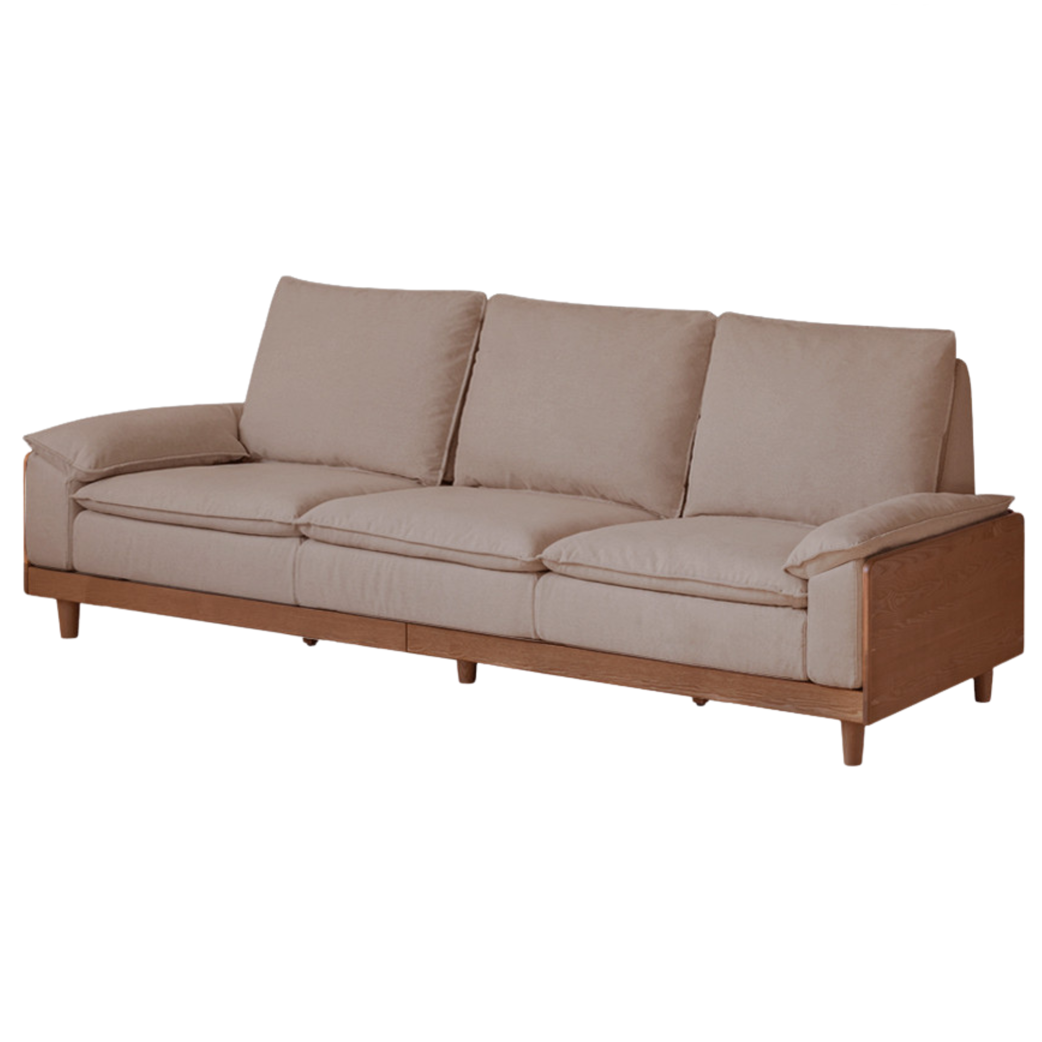 Ash Solid Wood Straight Sofa Modern