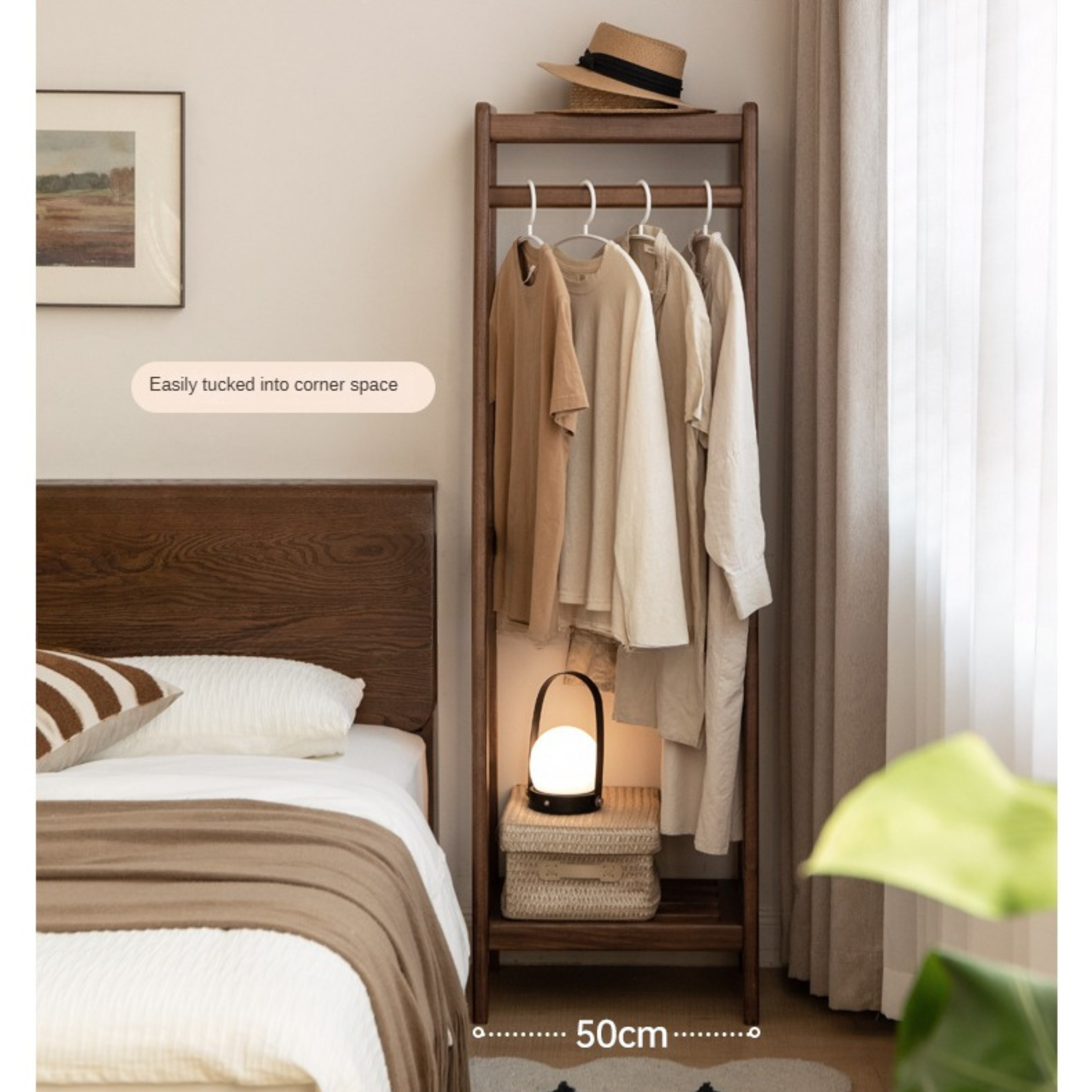 Oak, Black Walnut Solid Wood Clothes Hanger