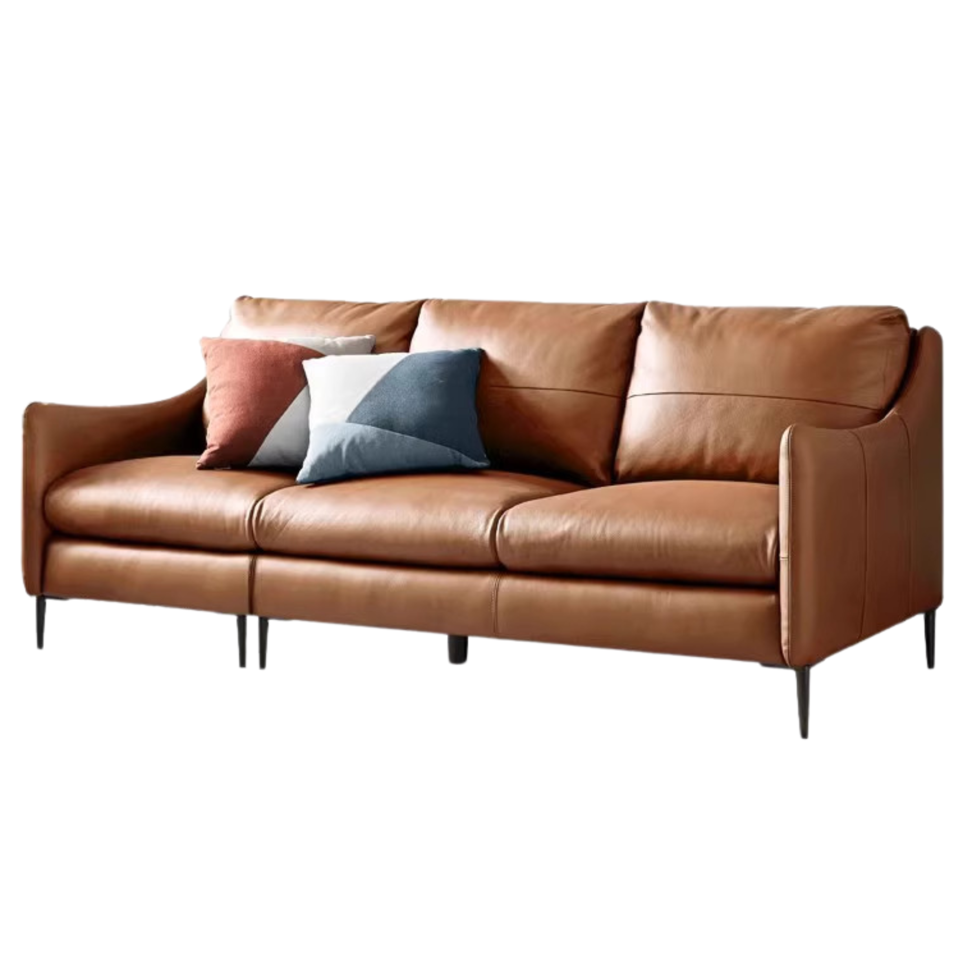 Genuine cowhide leather sofa)
