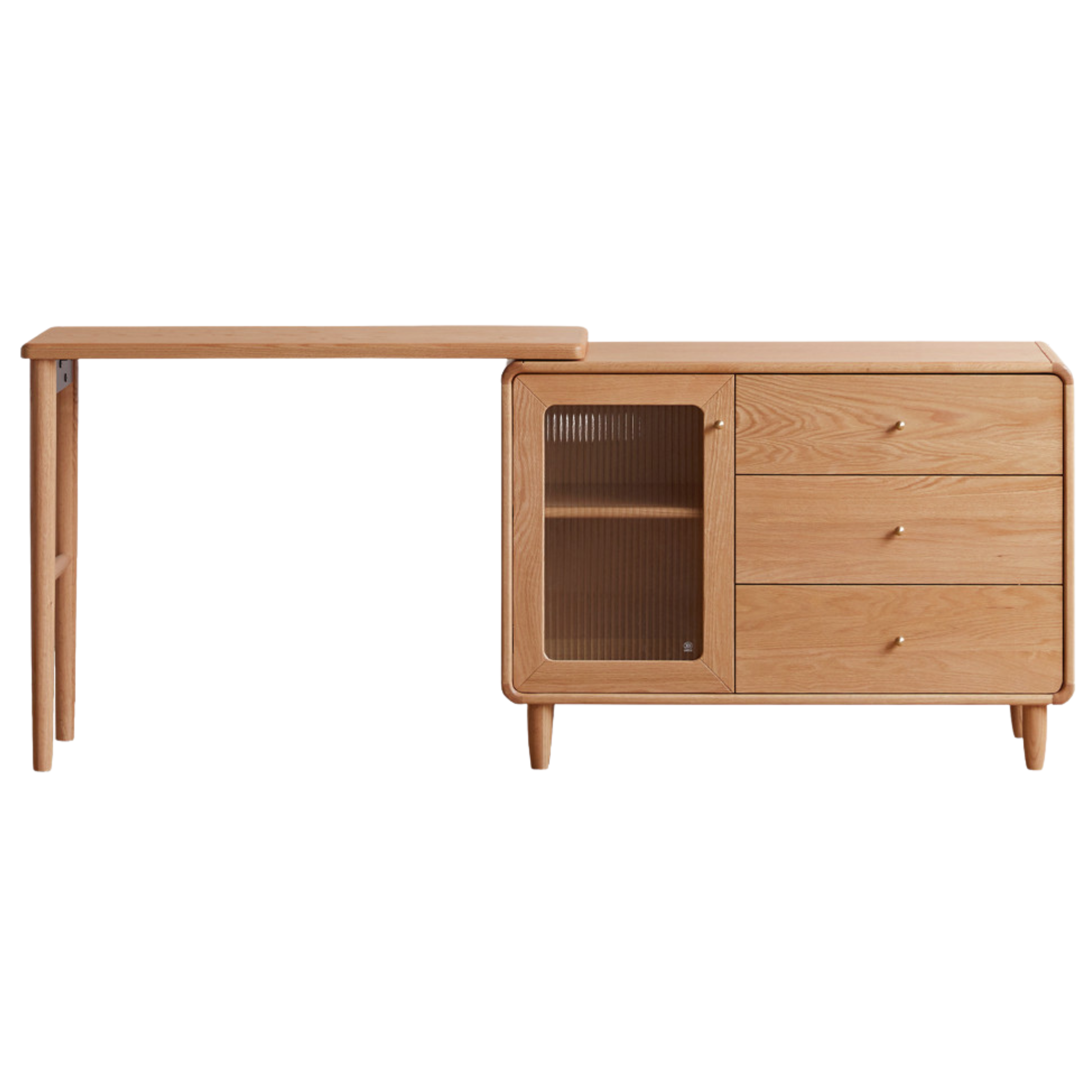 Oak Solid Wood Retractable Dressing Table