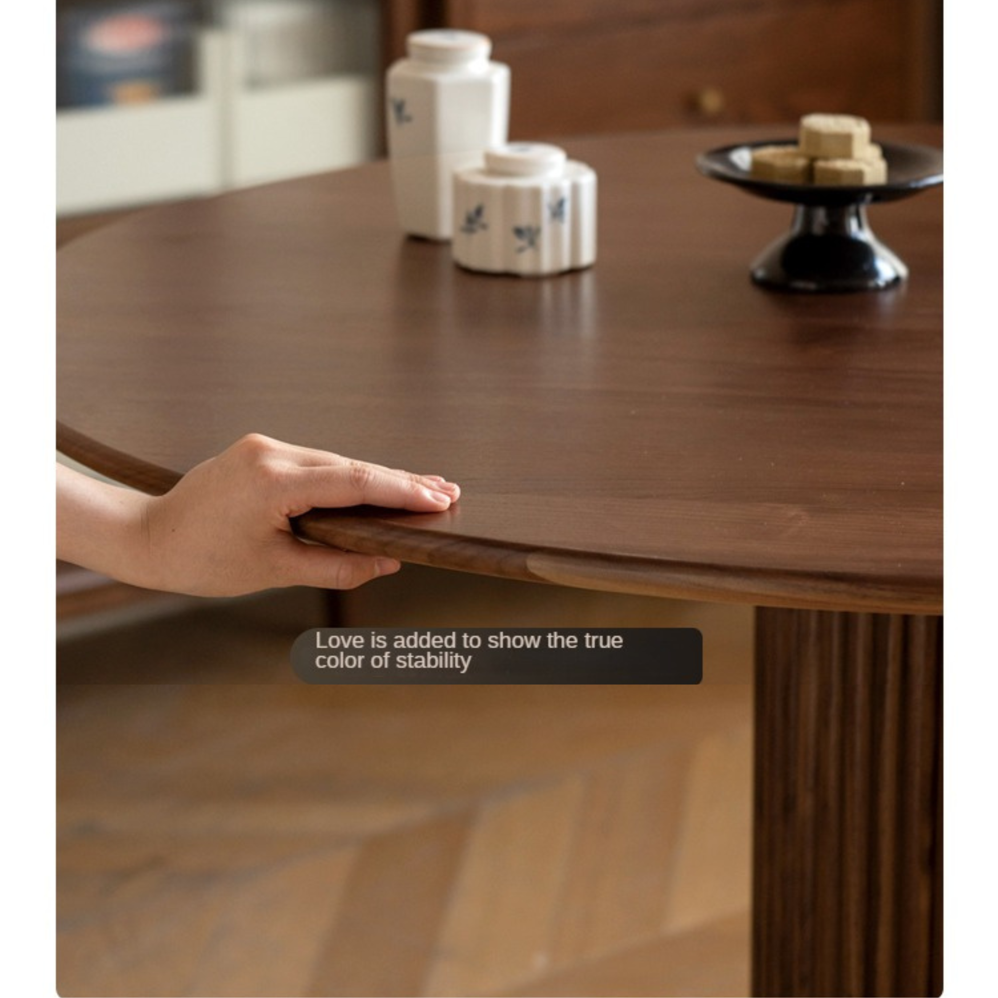 Black Walnut Solid Wood Dining Table