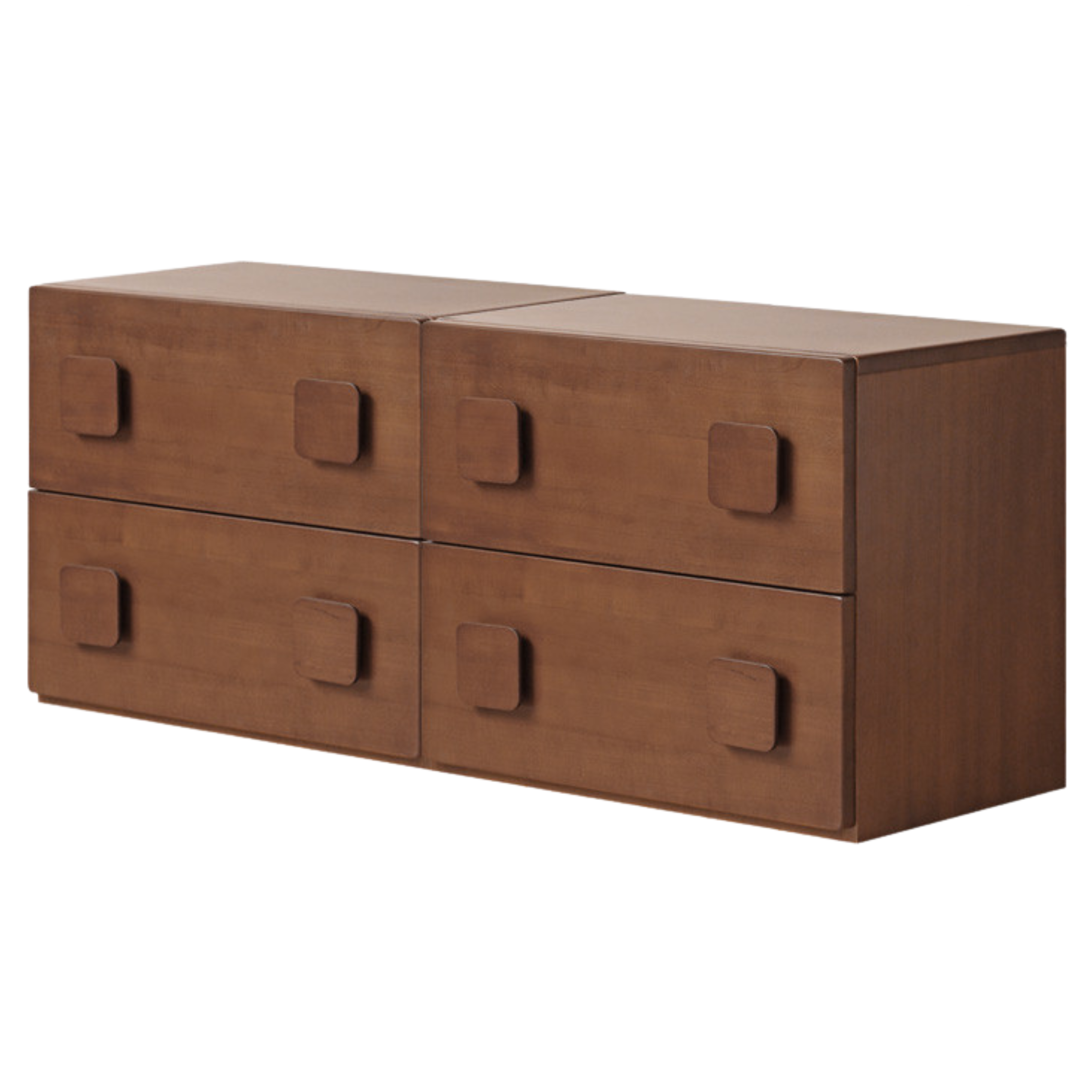 Black Walnut Solid Wood TV Cabinet Module Combination
