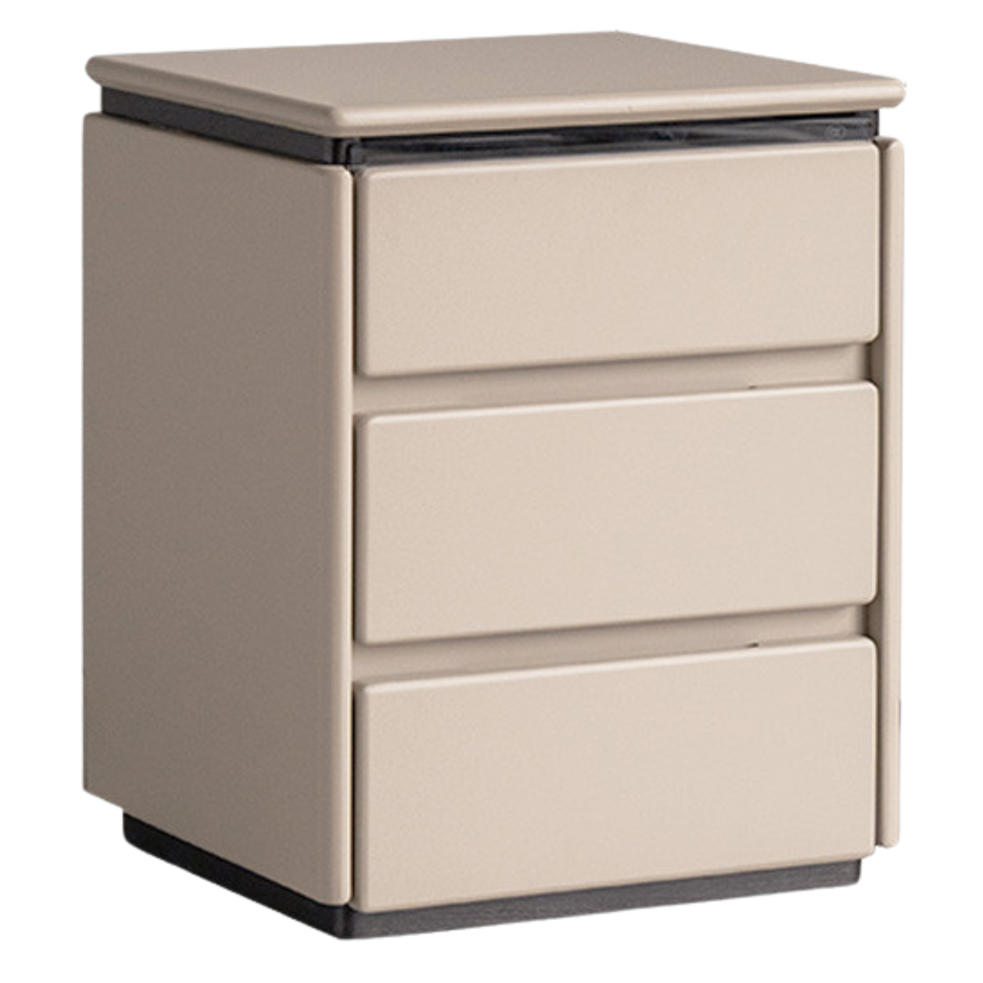 Poplar Solid Wood Gray Light Luxury Nightstand