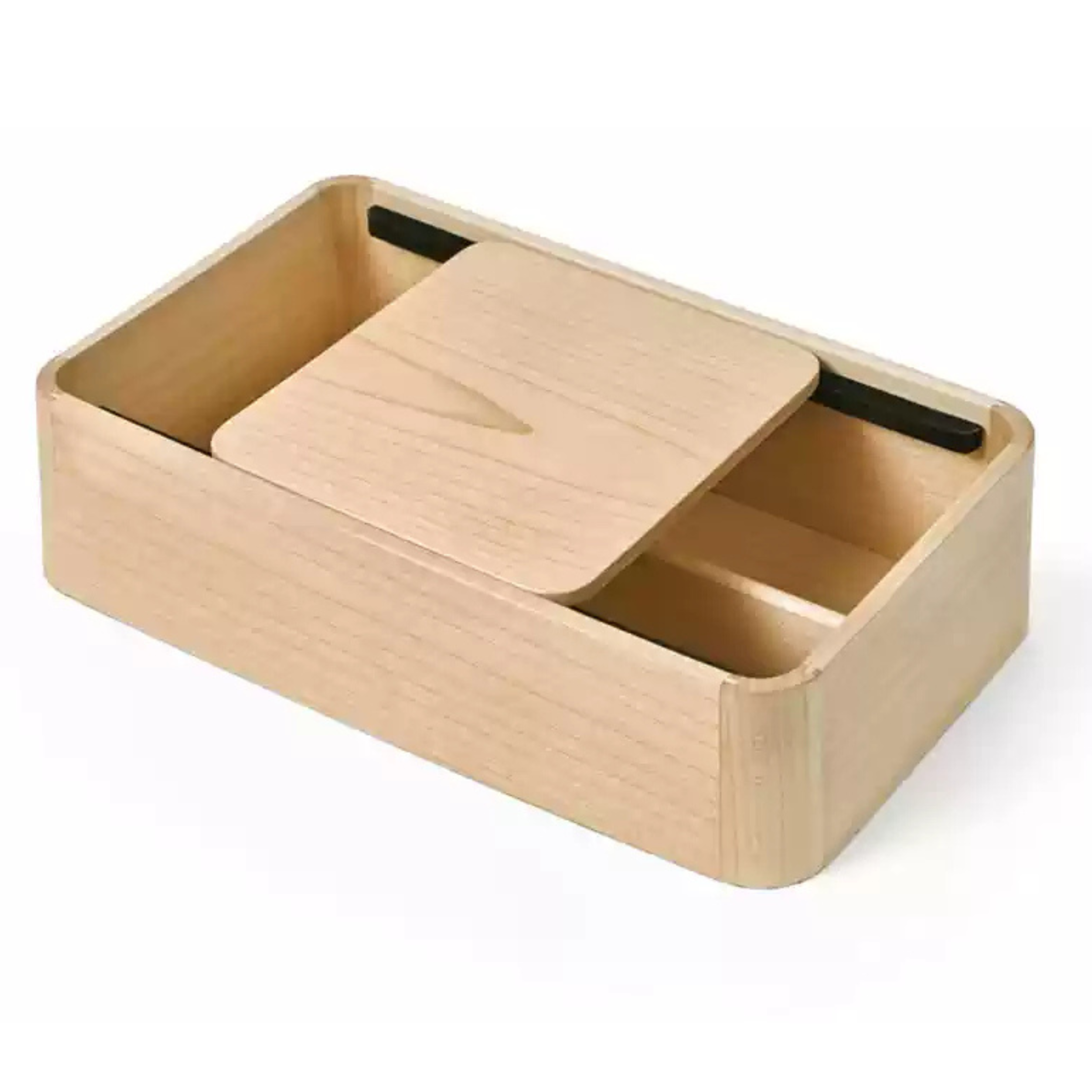 Solid wood sliding cover storage box modern "