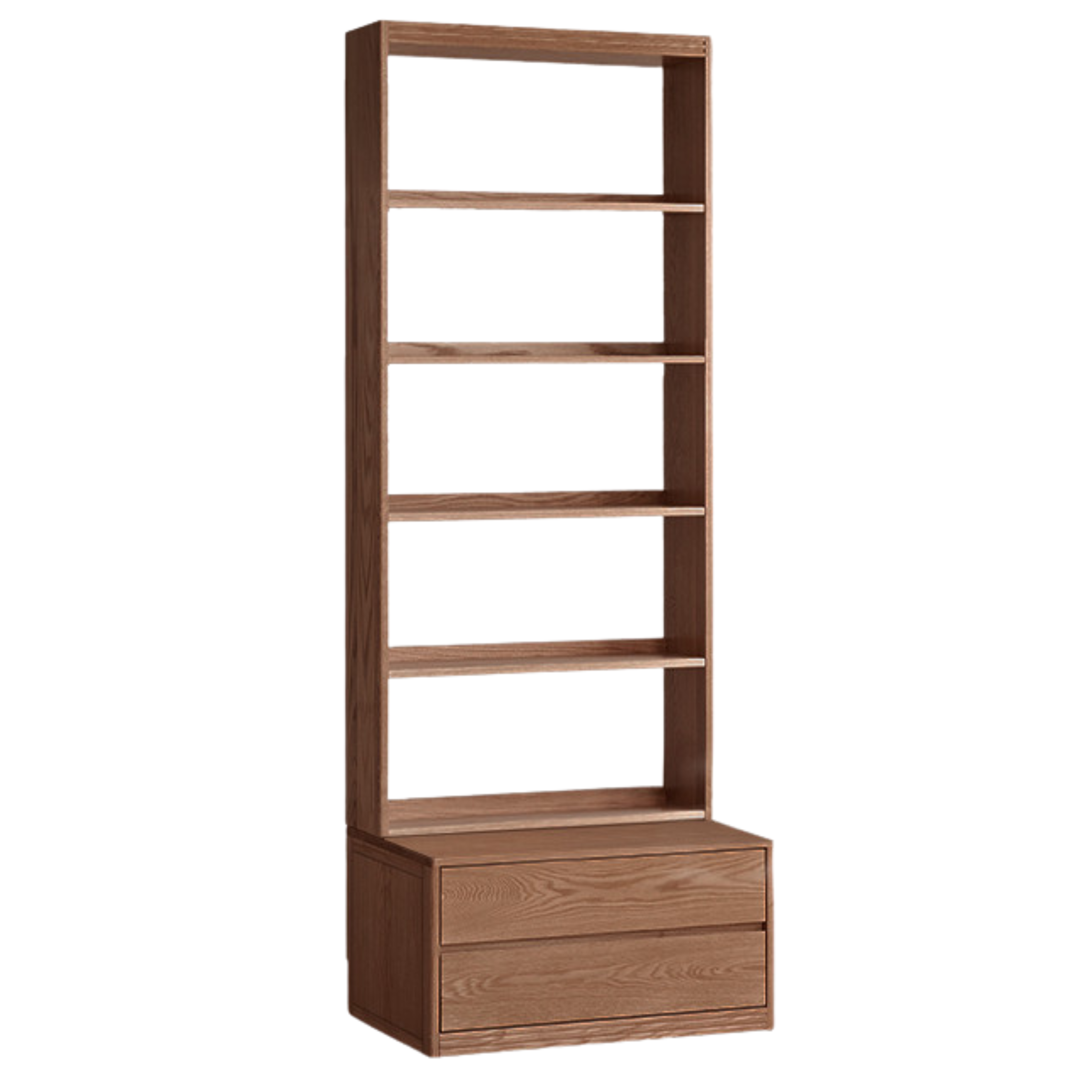 Oak Solid Wood Wall-To-Wall With Seat Combined Bookshelf
