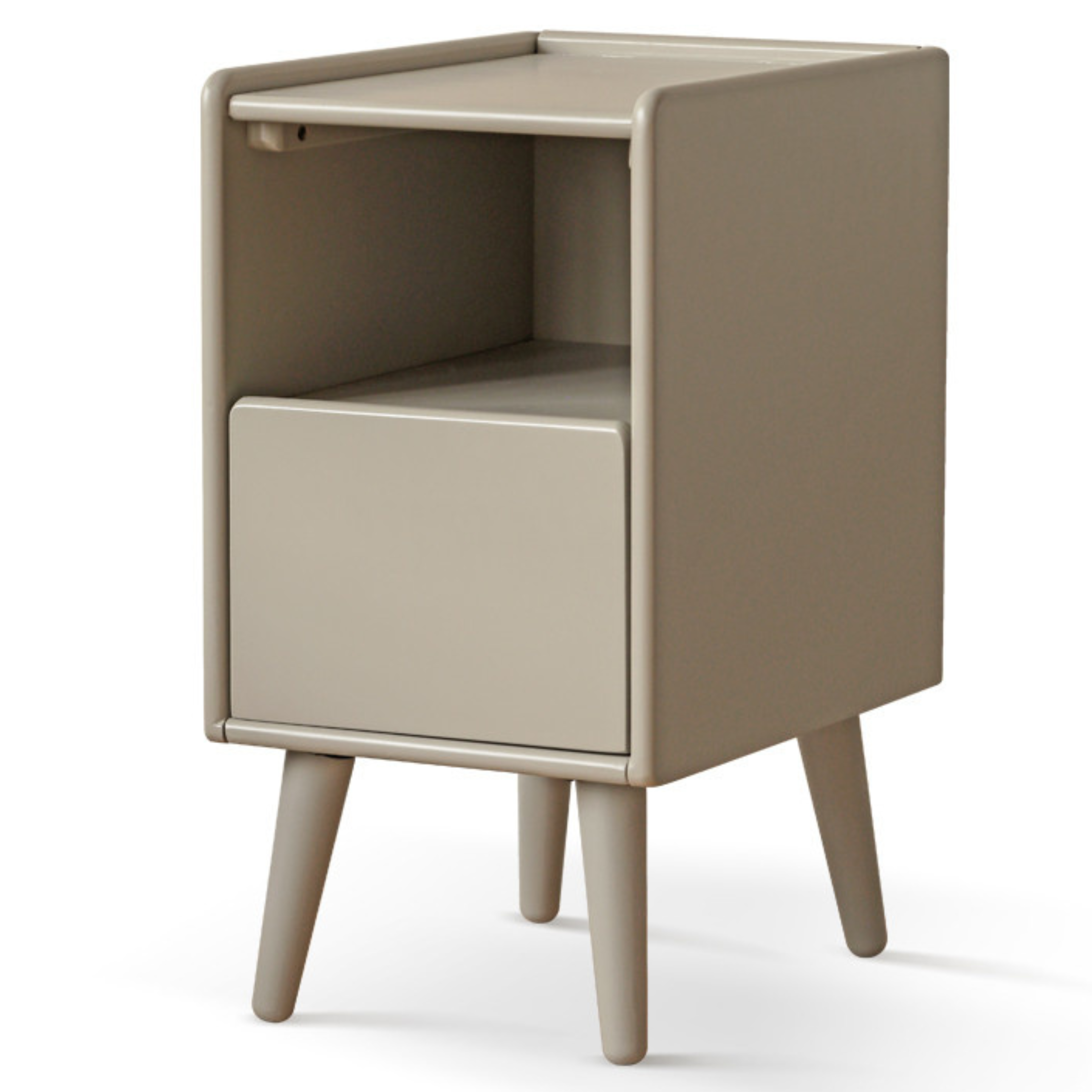 Oak, Rubber, Cherry Solid Wood Ultra-Narrow Nightstand :